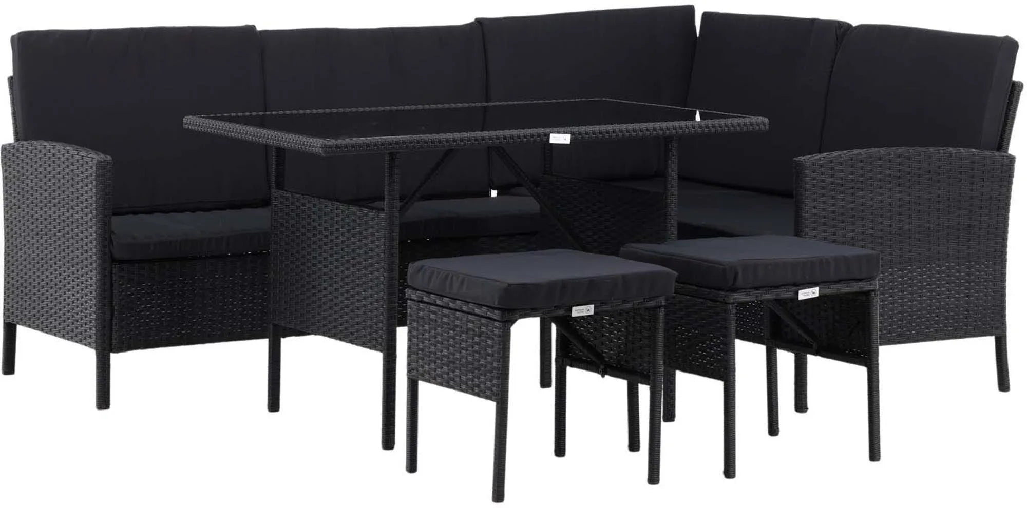 Knock Ecksofa Outdoorset 110cm in Schwarz präsentiert im Onlineshop von KAQTU Design AG. Loungeset ist von Venture Home