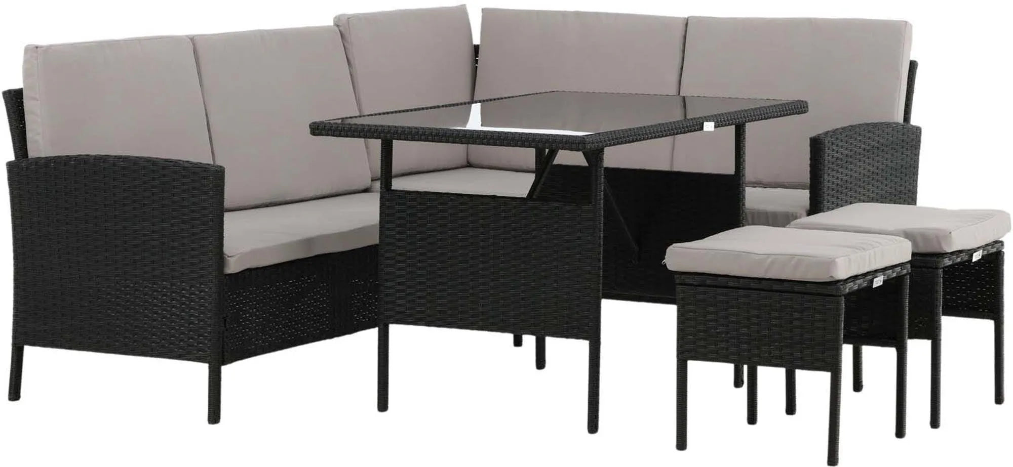 Knock Ecksofa Outdoorset 110cm in Schwarz präsentiert im Onlineshop von KAQTU Design AG. Loungeset ist von Venture Home