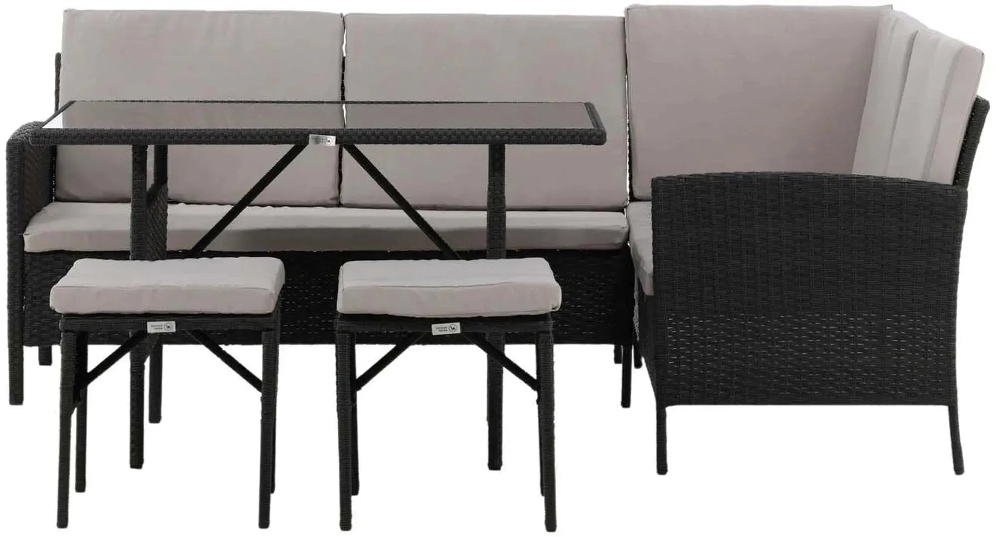 Knock Ecksofa Outdoorset 110cm in Schwarz präsentiert im Onlineshop von KAQTU Design AG. Loungeset ist von Venture Home