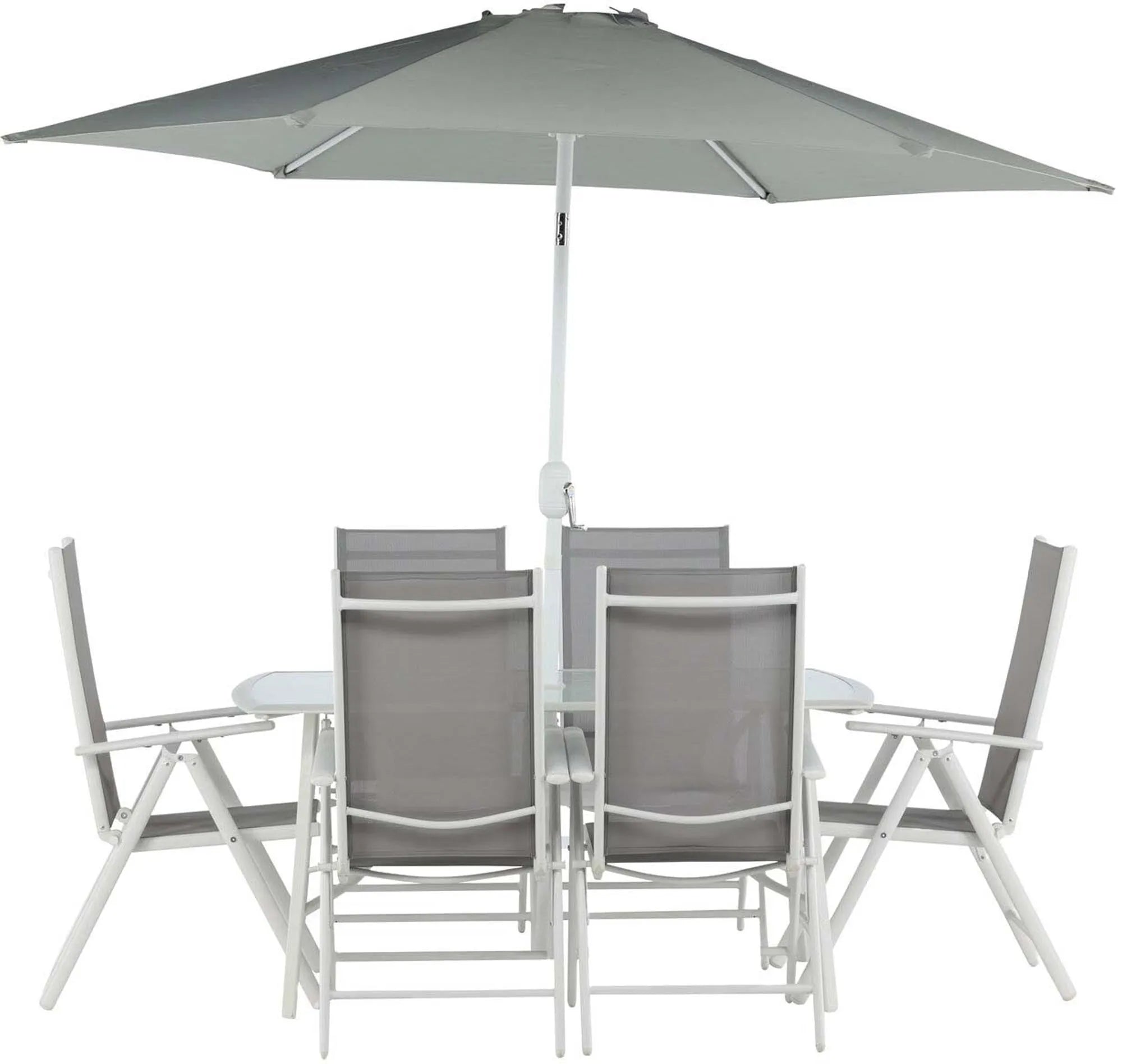 Brecky Outdoor-Tischset 150cm/6St., Gartentischset, KAQTU Design