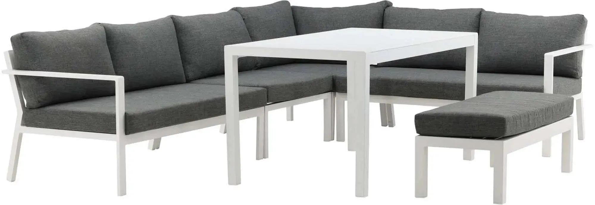 Ramos Ecksofa Outdoorset 140cm in Grau / Schwarz präsentiert im Onlineshop von KAQTU Design AG. Loungeset ist von Venture Home