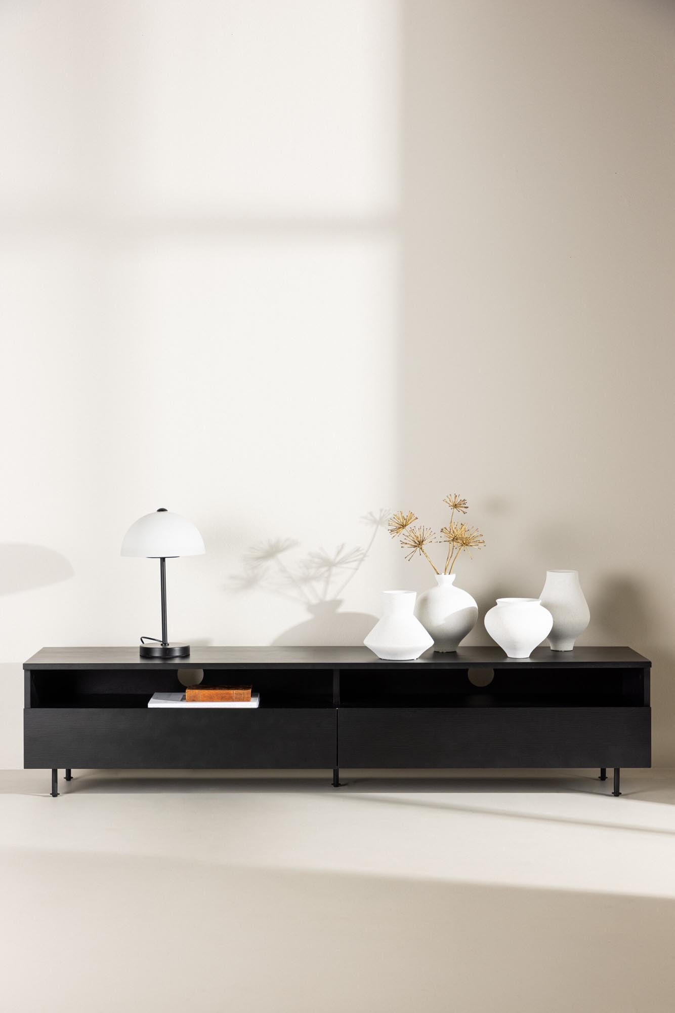 Navarra TV Sideboard in Schwarz/ Weisswäsche präsentiert im Onlineshop von KAQTU Design AG. Sideboard ist von Venture Home