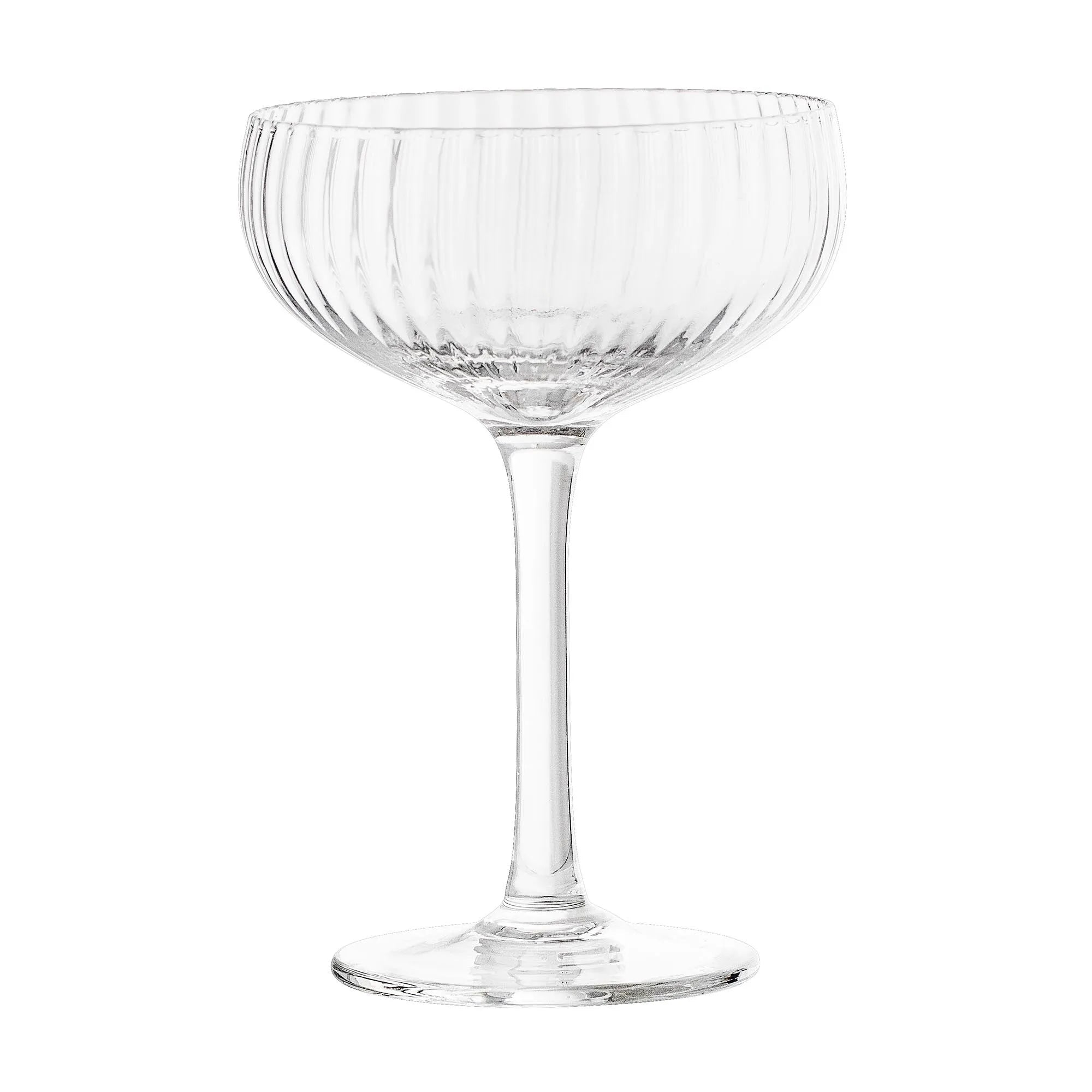 Elegantes Astrid Champagnerglas von Bloomingville: Hochwertiges, klares Glas, ideal für festliche Anlässe und stilvolle Feierlichkeiten.