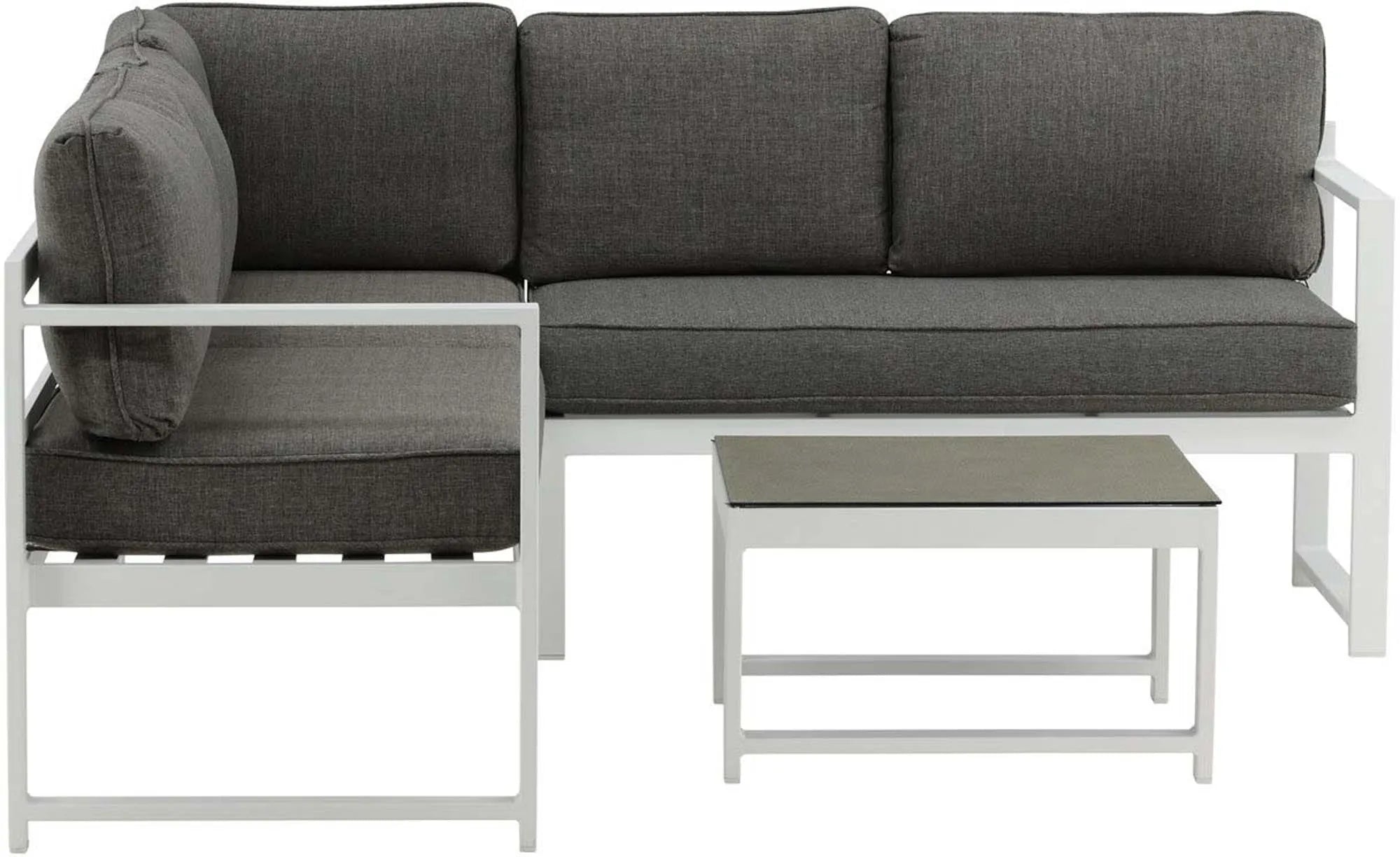 Salvador Ecksofa Outdoorset 60cm in Weiss präsentiert im Onlineshop von KAQTU Design AG. Loungeset ist von Venture Home