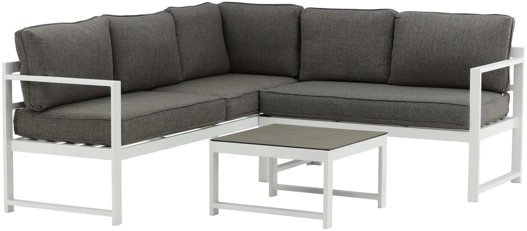 Salvador Ecksofa Outdoorset 60cm in Weiss präsentiert im Onlineshop von KAQTU Design AG. Loungeset ist von Venture Home