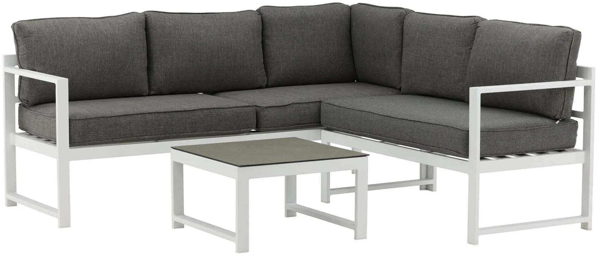 Salvador Ecksofa Outdoorset 60cm in Weiss präsentiert im Onlineshop von KAQTU Design AG. Loungeset ist von Venture Home