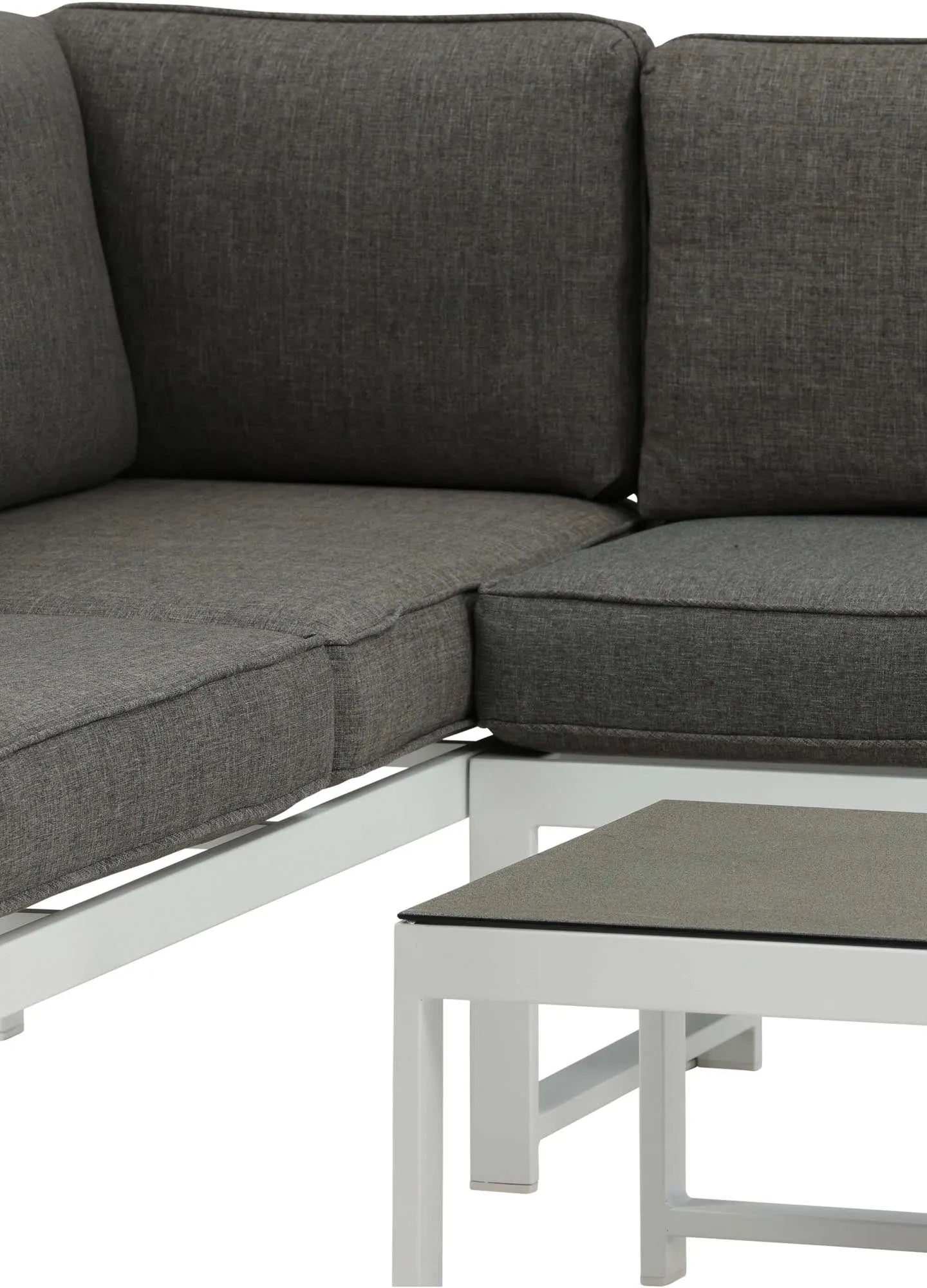 Salvador Ecksofa Outdoorset 60cm in Weiss präsentiert im Onlineshop von KAQTU Design AG. Loungeset ist von Venture Home