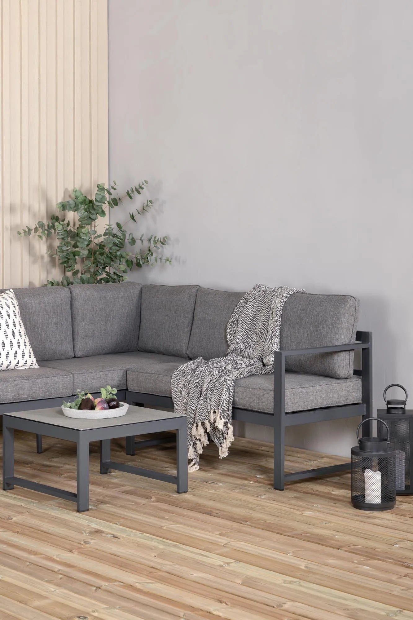 Salvador Ecksofa Outdoorset 60cm in Schwarz präsentiert im Onlineshop von KAQTU Design AG. Loungeset ist von Venture Home