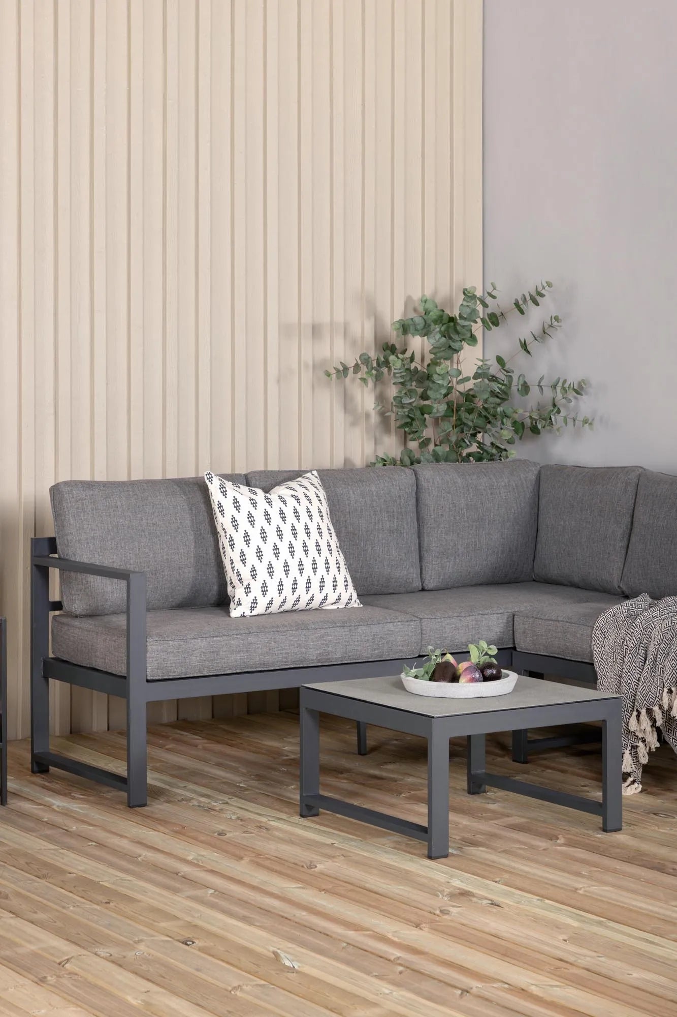 Salvador Ecksofa Outdoorset 60cm in Schwarz präsentiert im Onlineshop von KAQTU Design AG. Loungeset ist von Venture Home