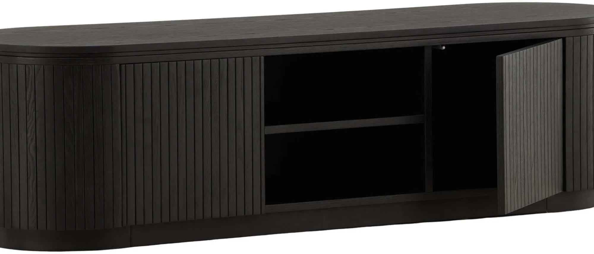 Fjällbacka TV Ständer in Schwarz präsentiert im Onlineshop von KAQTU Design AG. Sideboard ist von Vind