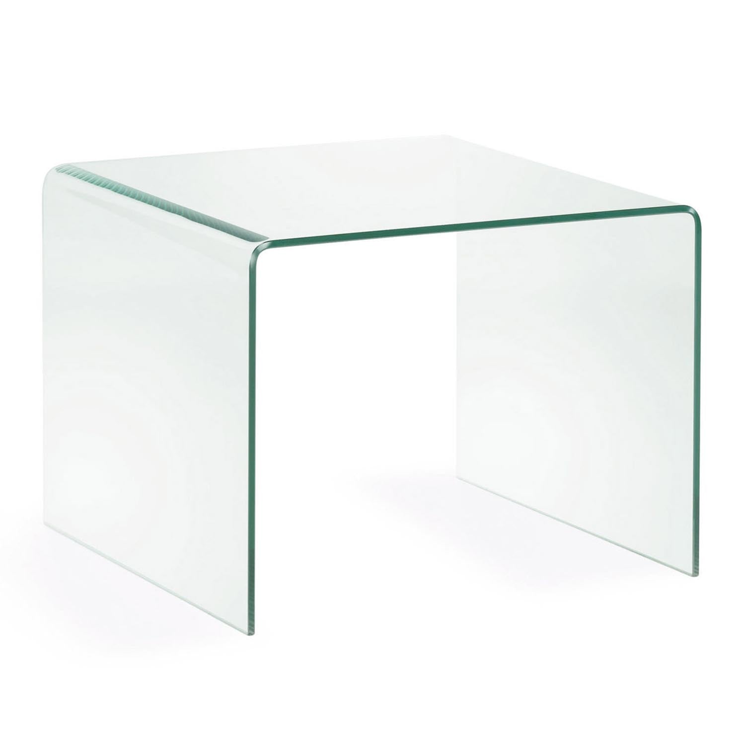 Burano Beistelltisch aus Glas 60 x 60 cm in Klar präsentiert im Onlineshop von KAQTU Design AG. Beistelltisch ist von Kave Home