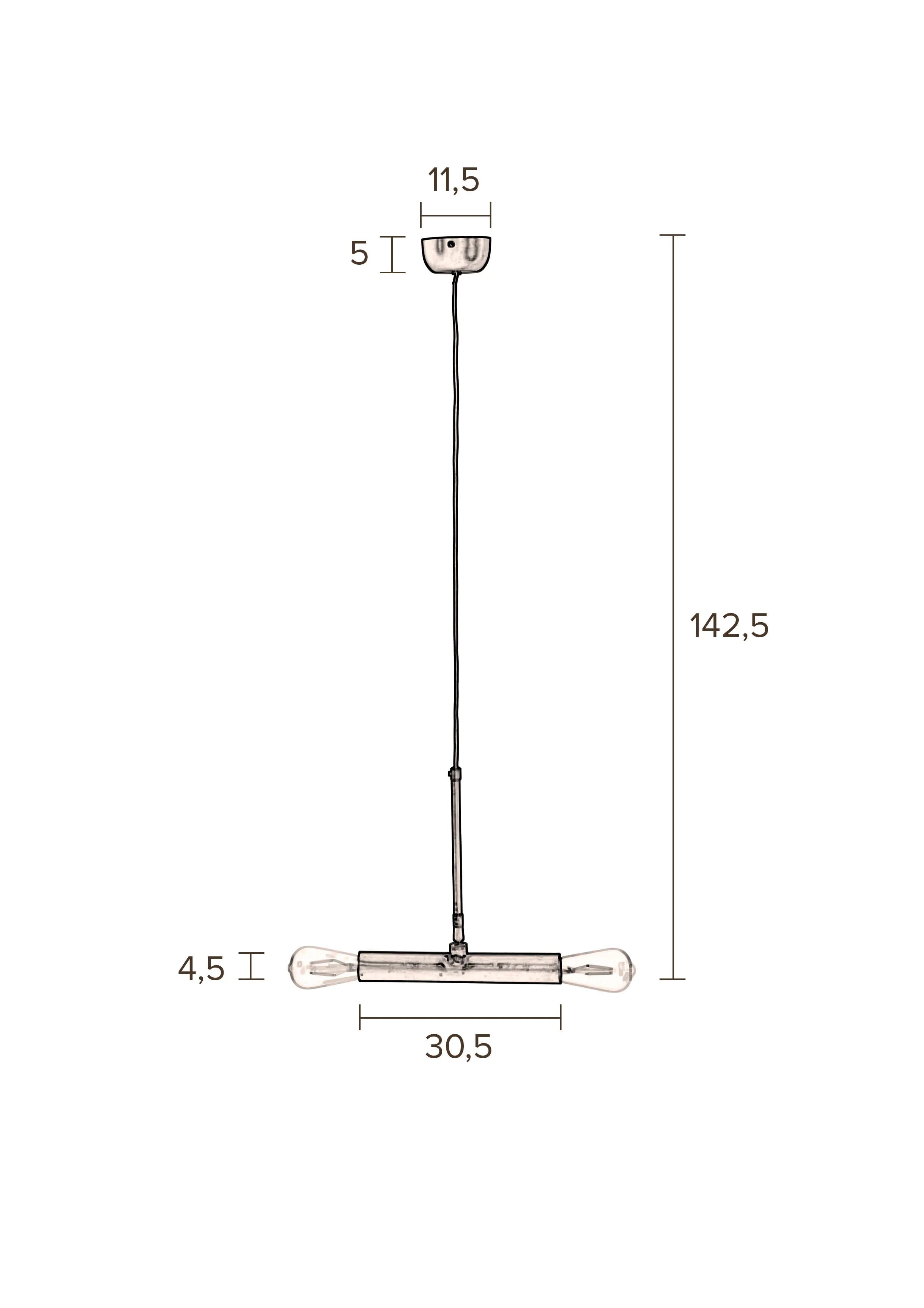 Doppio Pendelleuchte in Schwarz präsentiert im Onlineshop von KAQTU Design AG. Pendelleuchte ist von Dutchbone