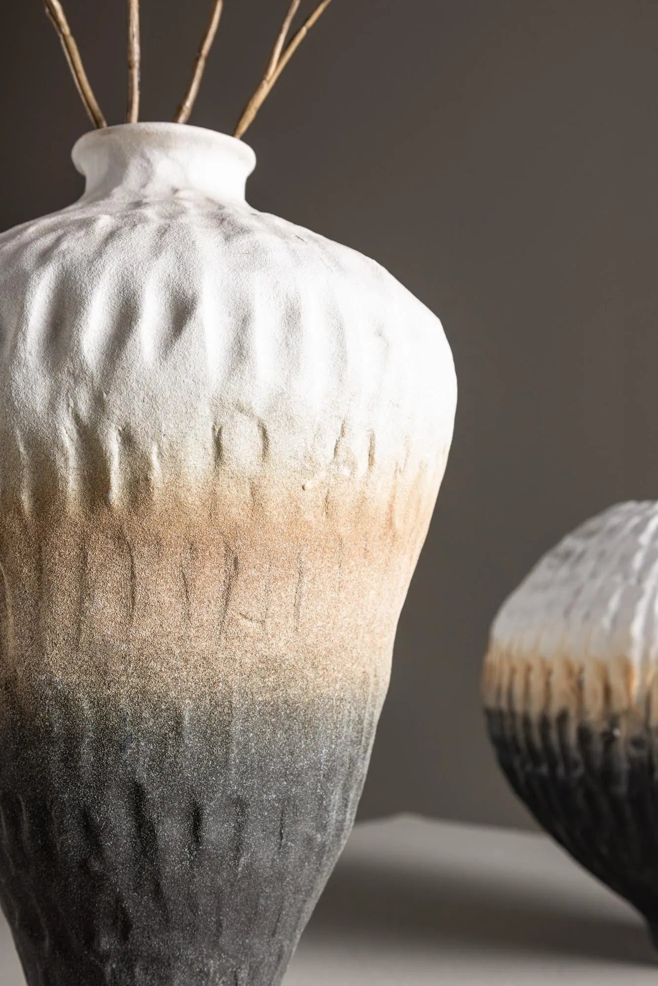 Pane Vase in Beige/ Grau/ Rosa präsentiert im Onlineshop von KAQTU Design AG. Vase ist von Venture Home