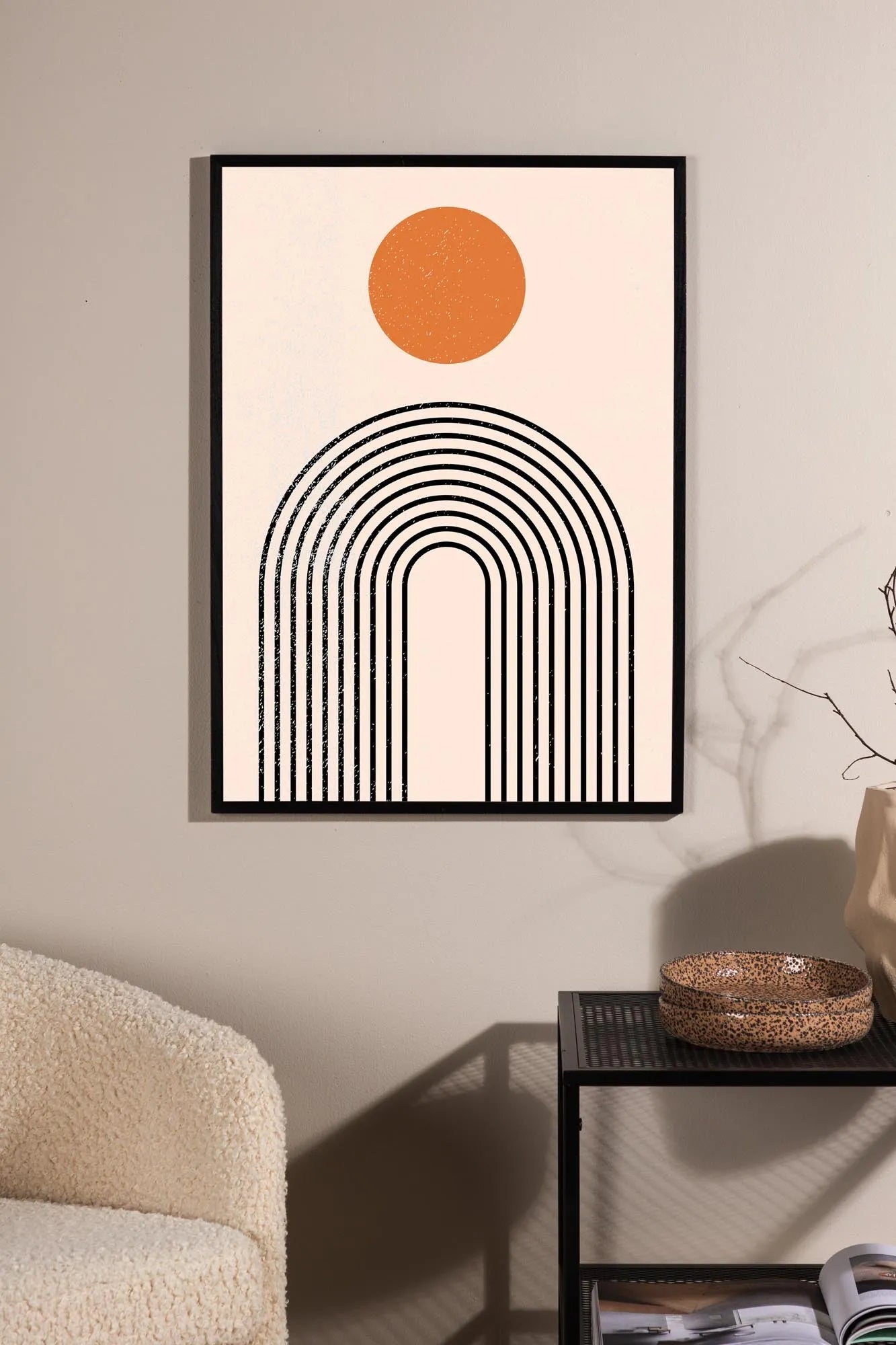 Tempel Poster in Beige präsentiert im Onlineshop von KAQTU Design AG. Bild ist von Venture Home