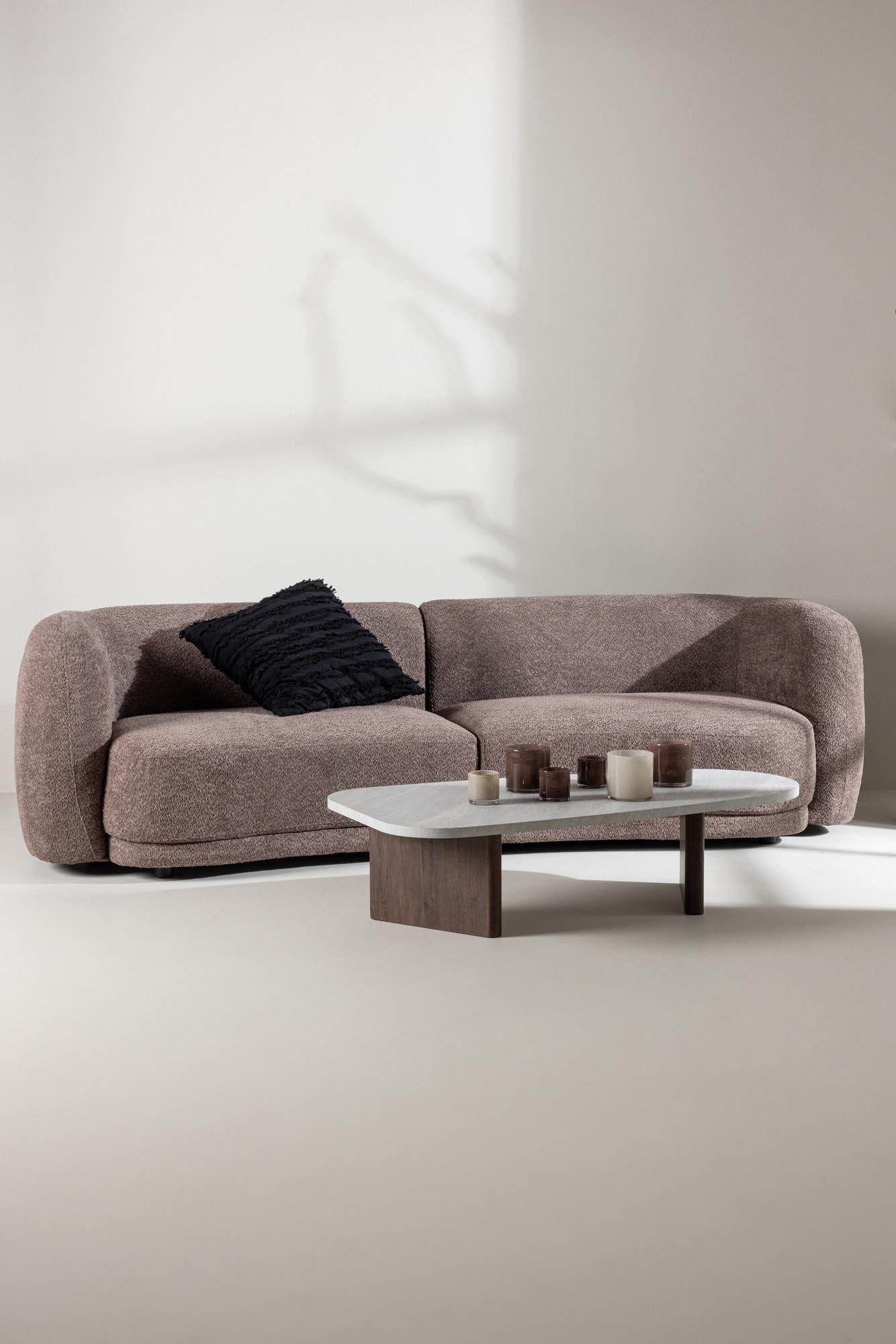 Cielo 3-Seat Sofa in Beige/Schwarz präsentiert im Onlineshop von KAQTU Design AG. 3er Sofa ist von Venture Home