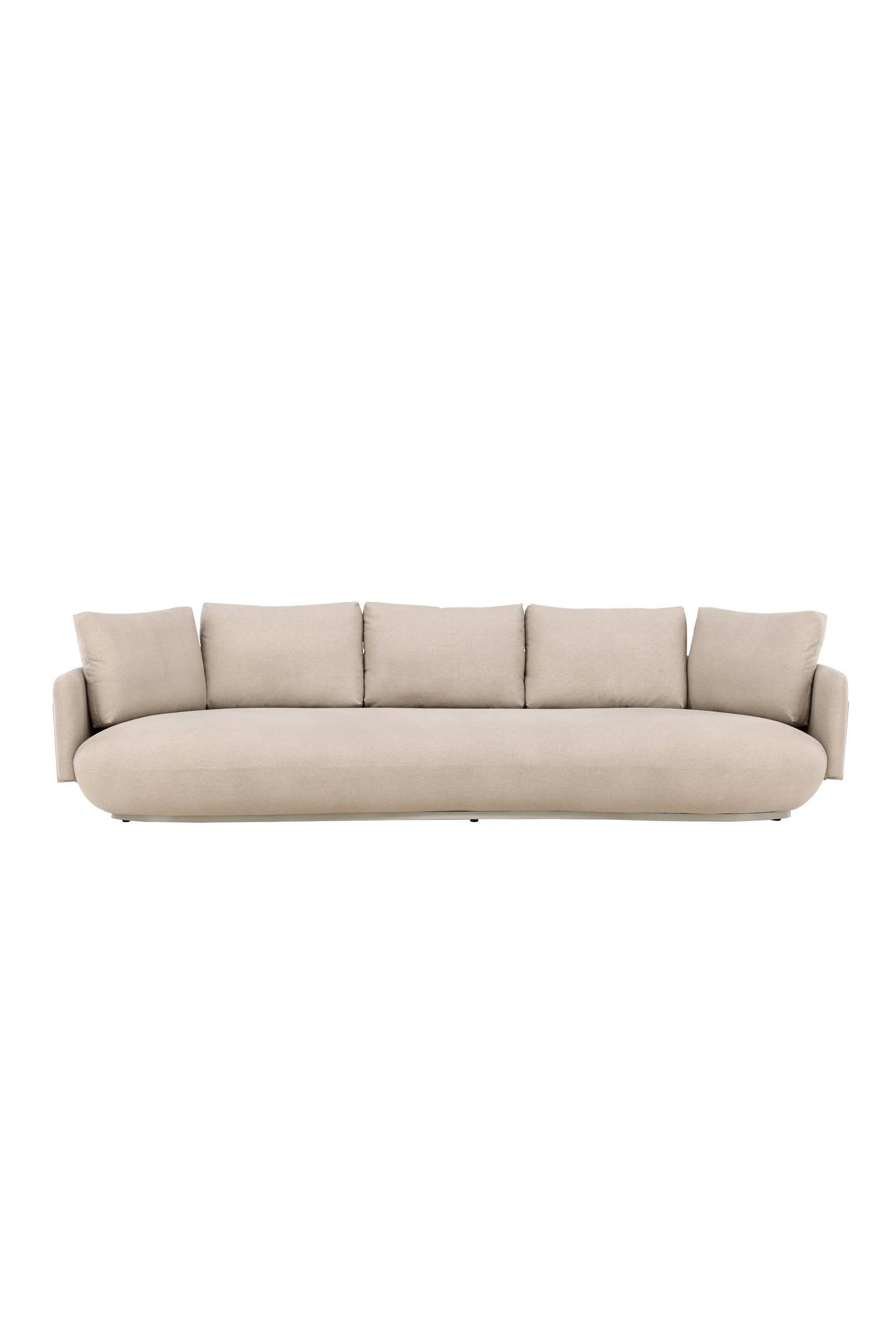 Stilvolles 4-Sitzer-Sofa in Beige von Venture Home: organische Formen, Kissenkomfort, modernes Design, ideal für jeden Anlass.