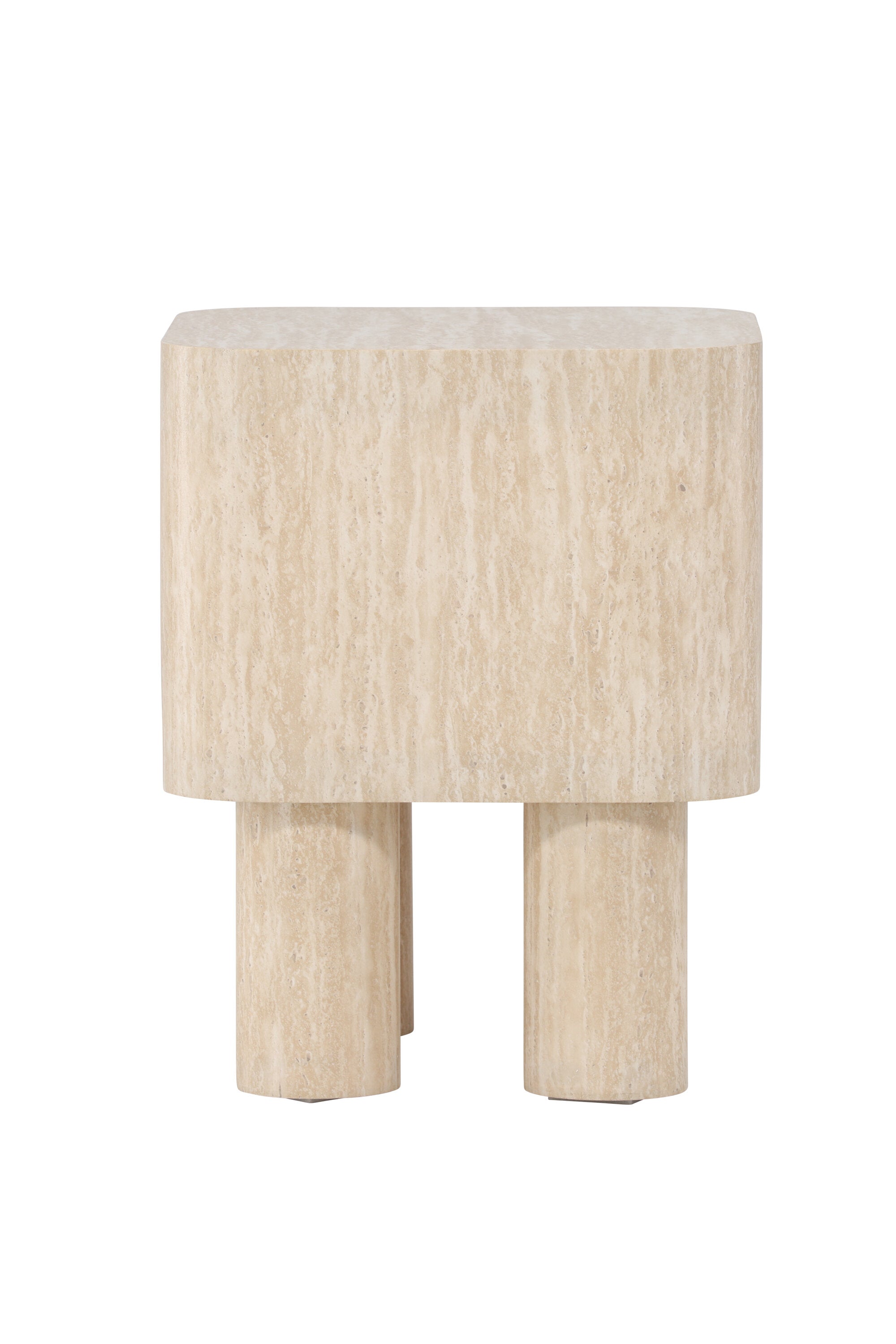 Der Klirou Beistelltisch von Venture Home: stilvoll, funktional, aus robustem MDF, 40x40 cm, beige, ideal für jeden Raum.