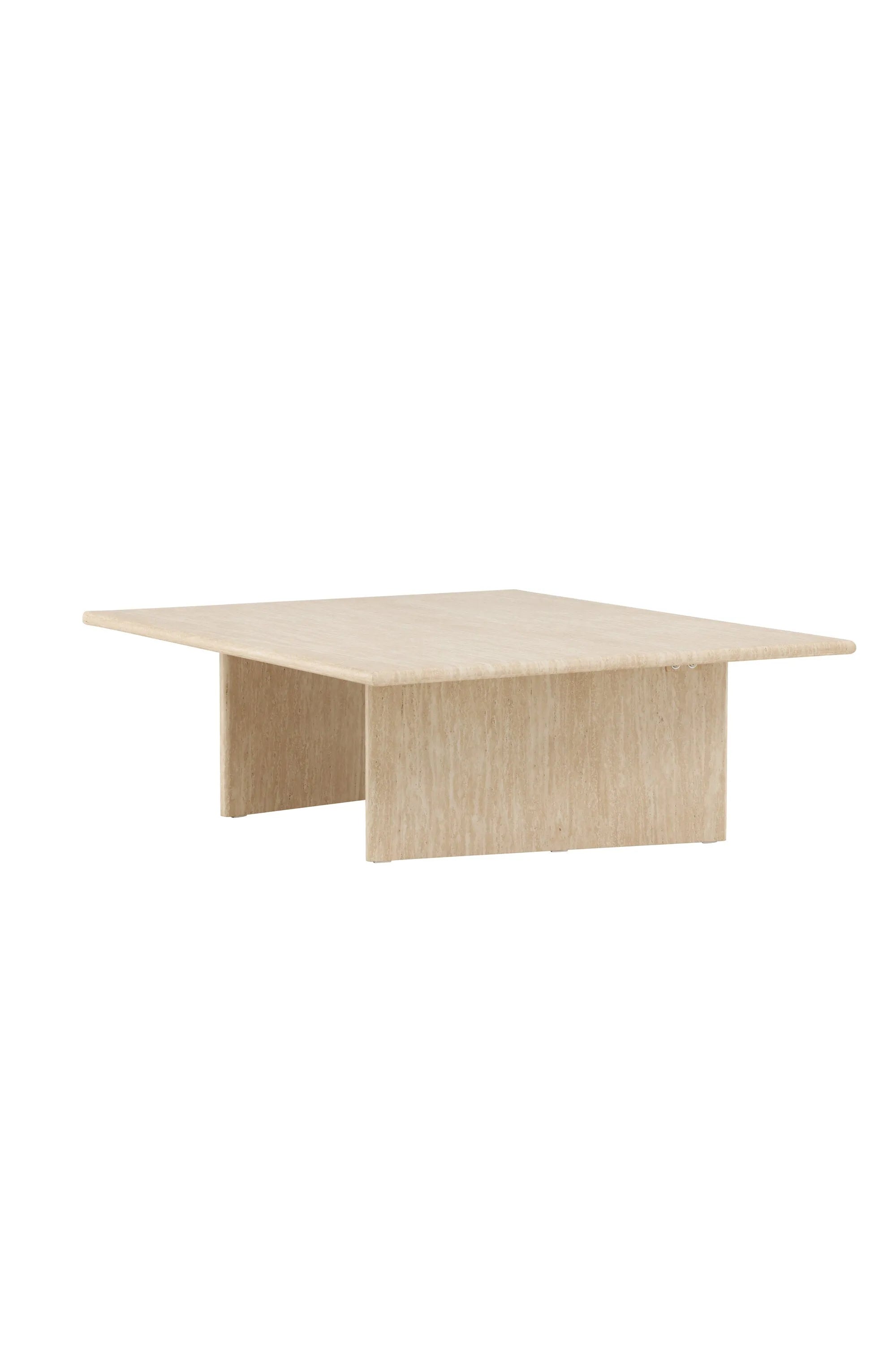 Skagen Sofatisch 100x120  in Travertine look präsentiert im Onlineshop von KAQTU Design AG. Beistelltisch ist von Vind