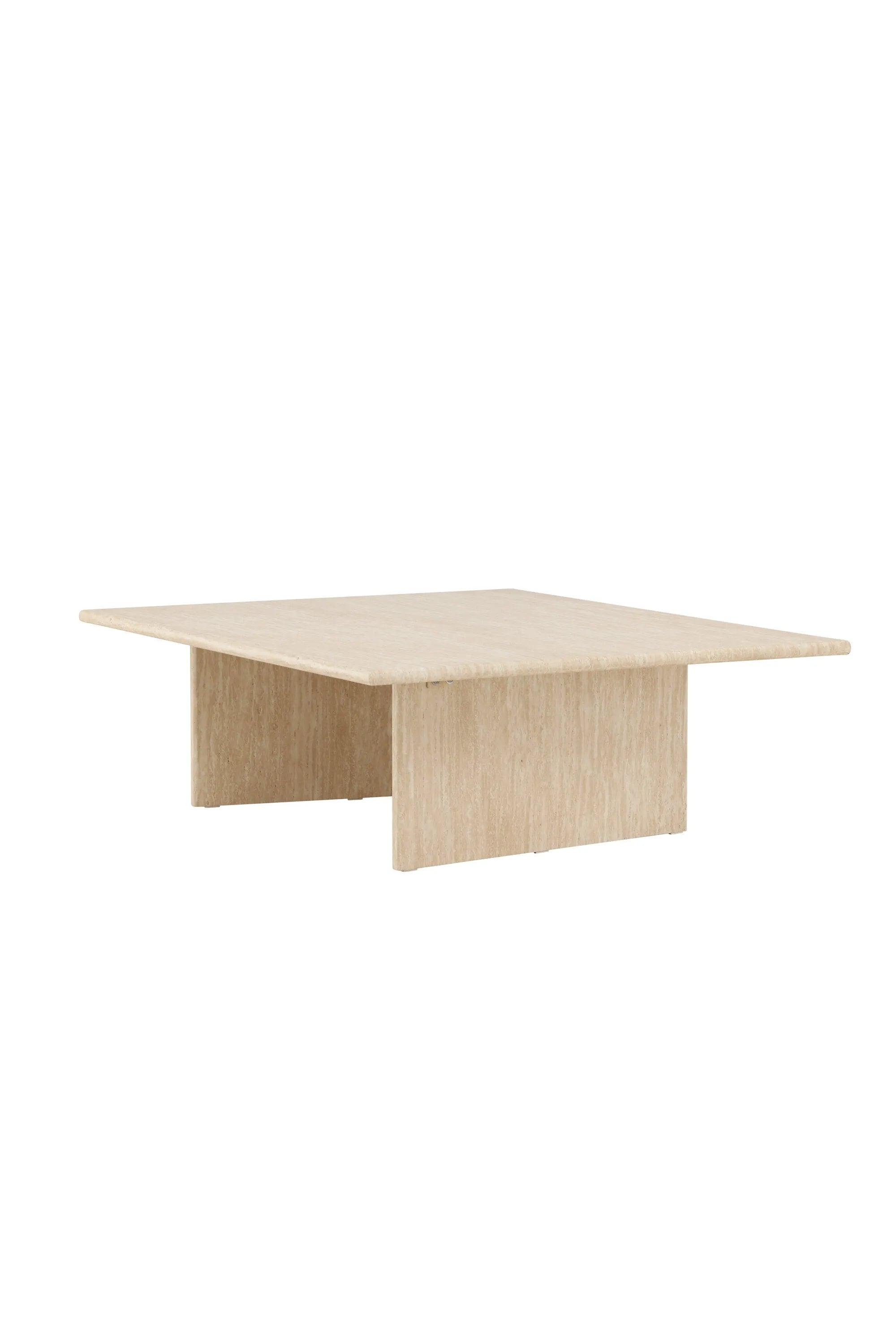 Skagen Sofatisch 100x120  in Travertine look präsentiert im Onlineshop von KAQTU Design AG. Beistelltisch ist von Vind