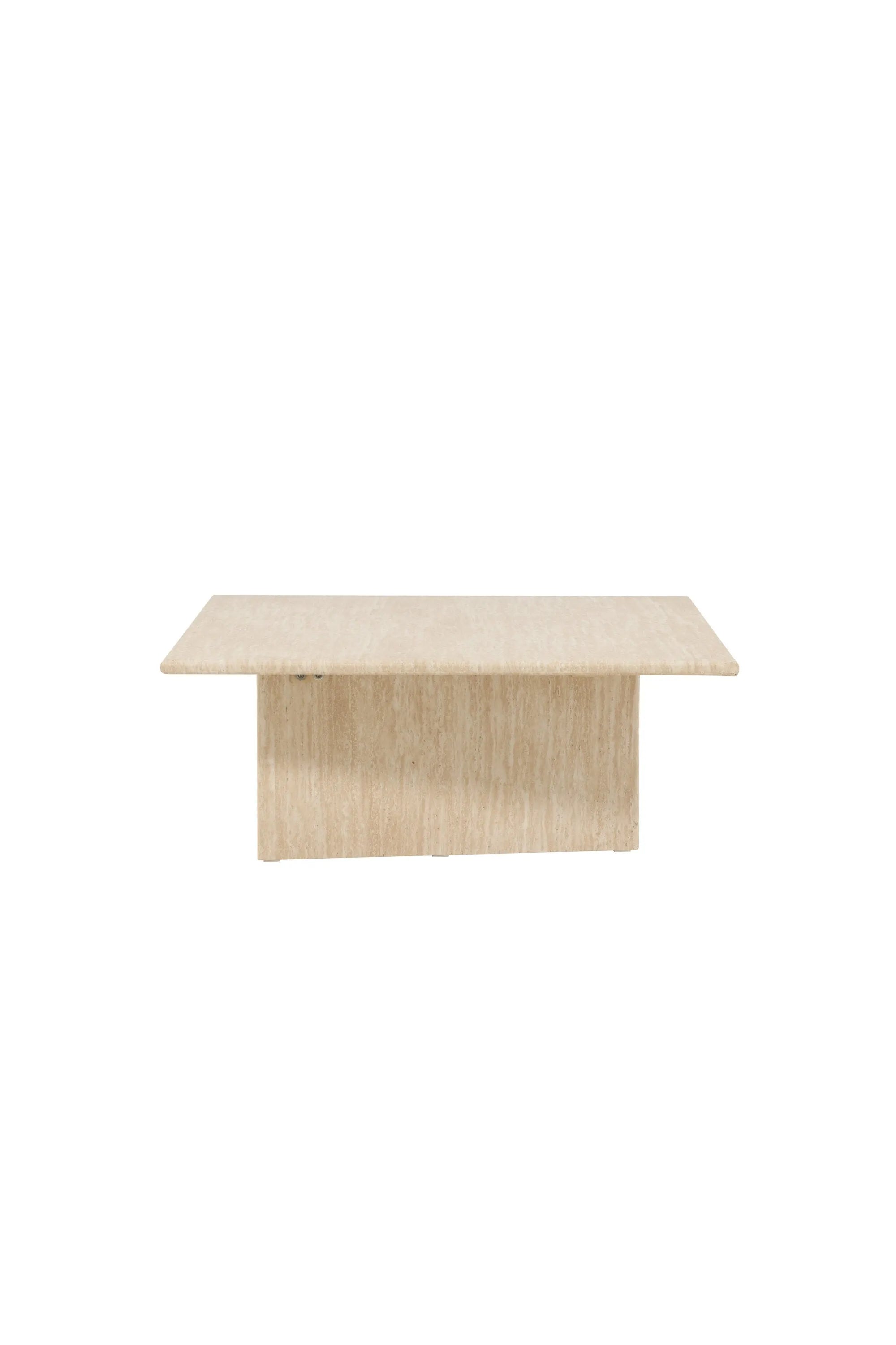 Skagen Sofatisch 100x120  in Travertine look präsentiert im Onlineshop von KAQTU Design AG. Beistelltisch ist von Vind