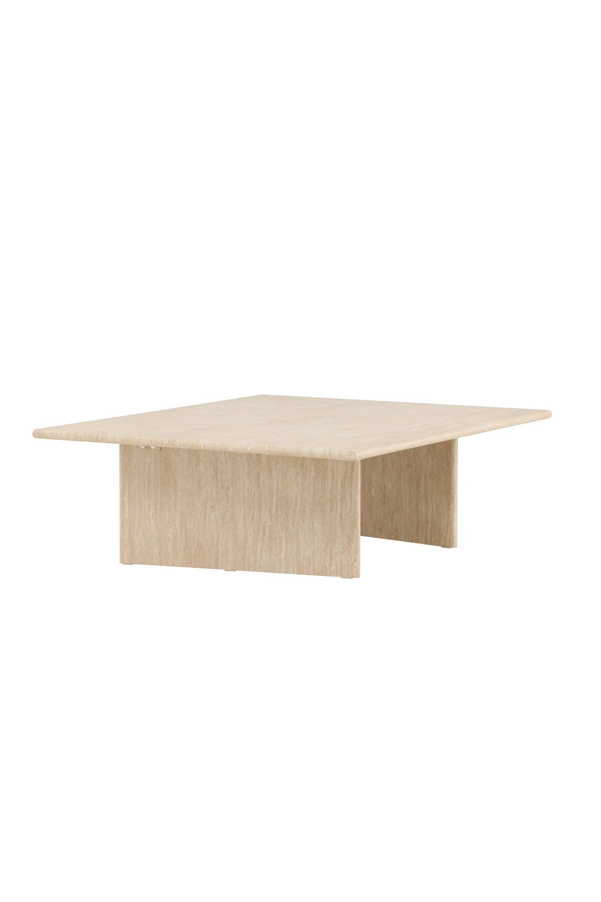 Skagen Sofatisch 100x120  in Travertine look präsentiert im Onlineshop von KAQTU Design AG. Beistelltisch ist von Vind