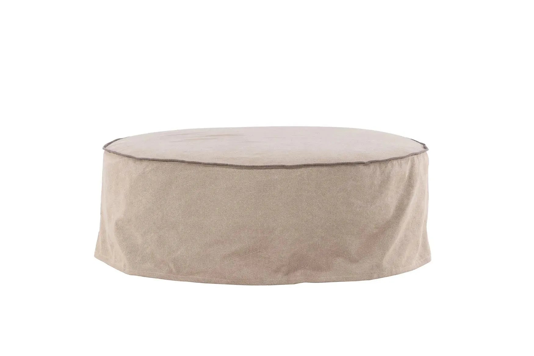 Vindö Ottoman ⌀101  in Brown Linen präsentiert im Onlineshop von KAQTU Design AG. Ottoman ist von Venture Home