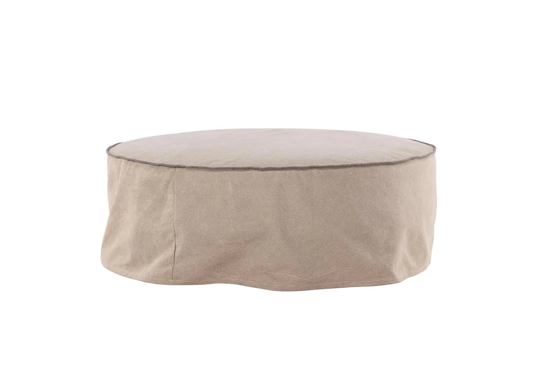 Vindö Ottoman ⌀101  in Brown Linen präsentiert im Onlineshop von KAQTU Design AG. Ottoman ist von Venture Home