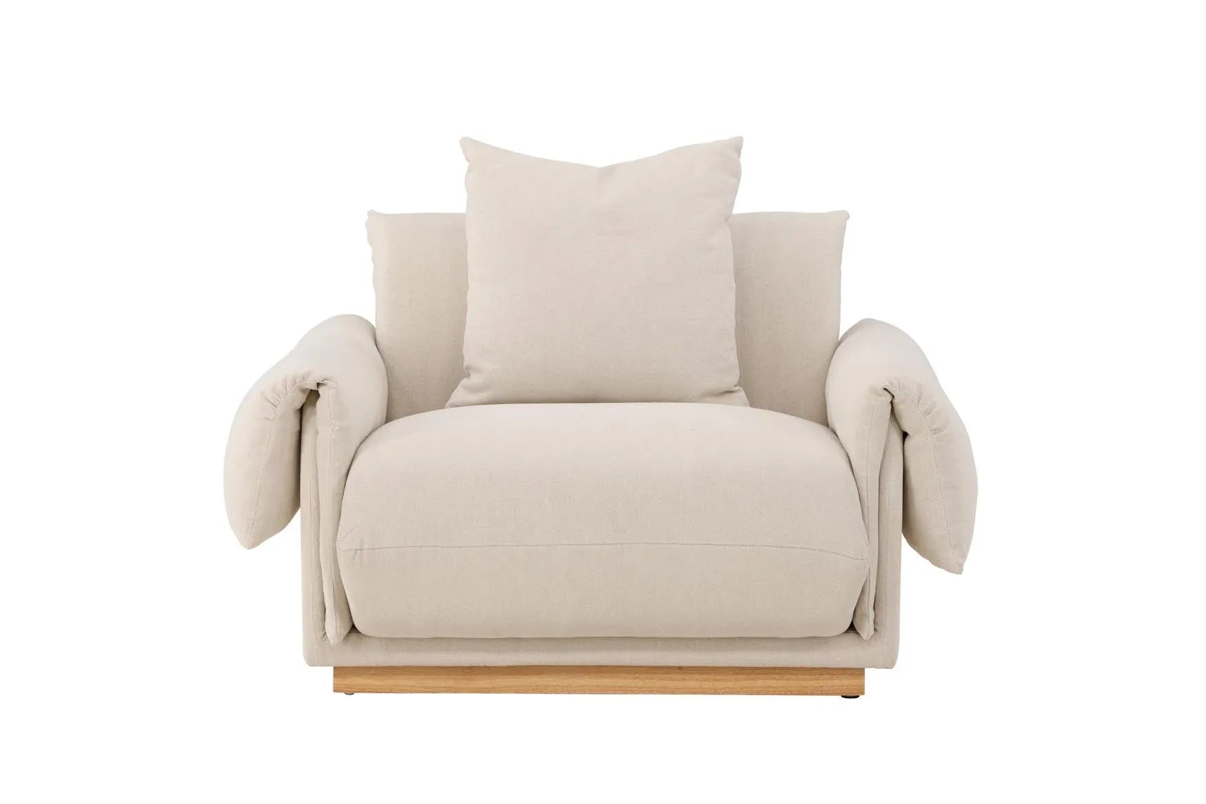 Mollösund 1 Seater in Beige Linen präsentiert im Onlineshop von KAQTU Design AG. Sessel mit Armlehnen ist von Vind