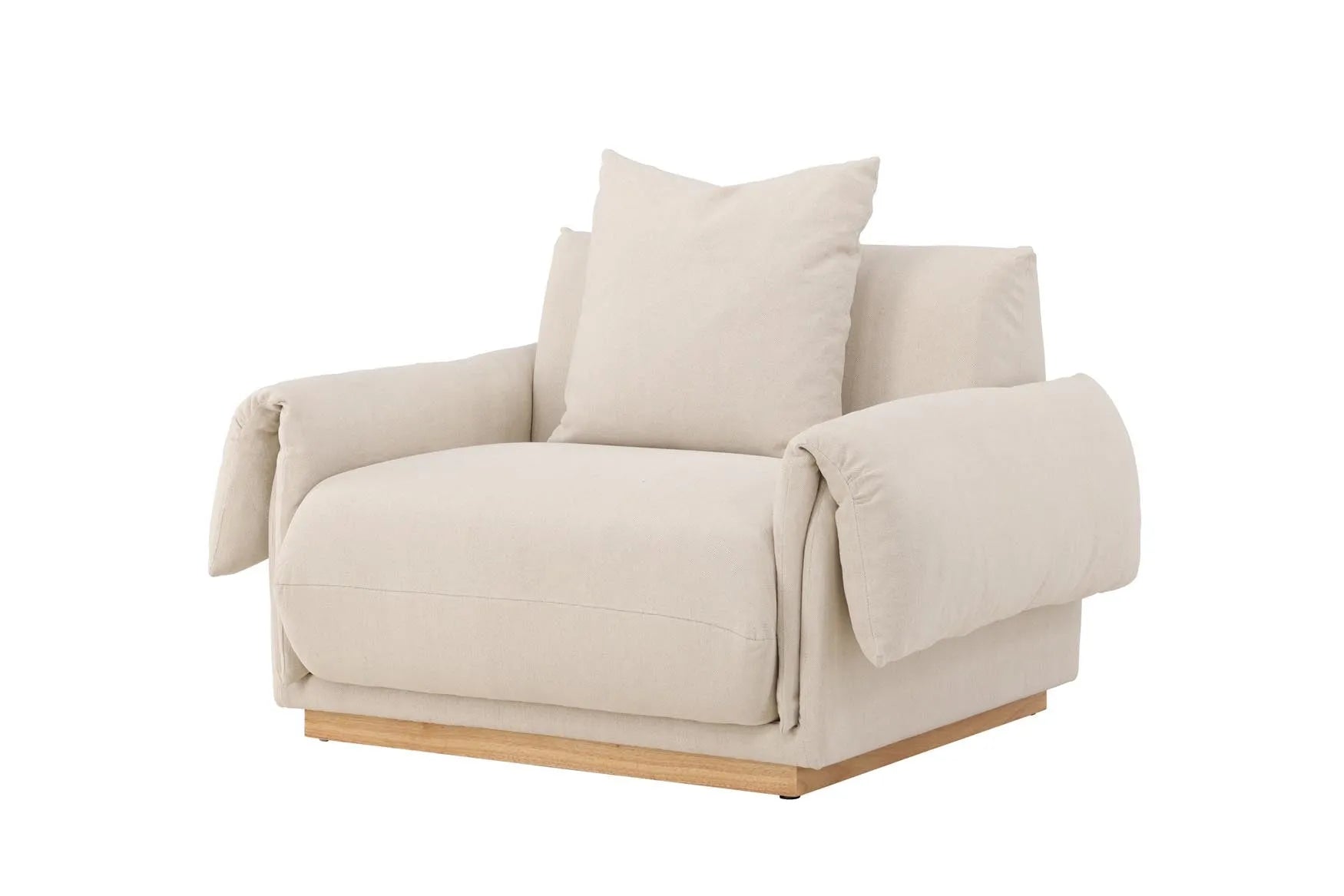 Mollösund 1 Seater in Beige Linen präsentiert im Onlineshop von KAQTU Design AG. Sessel mit Armlehnen ist von Vind