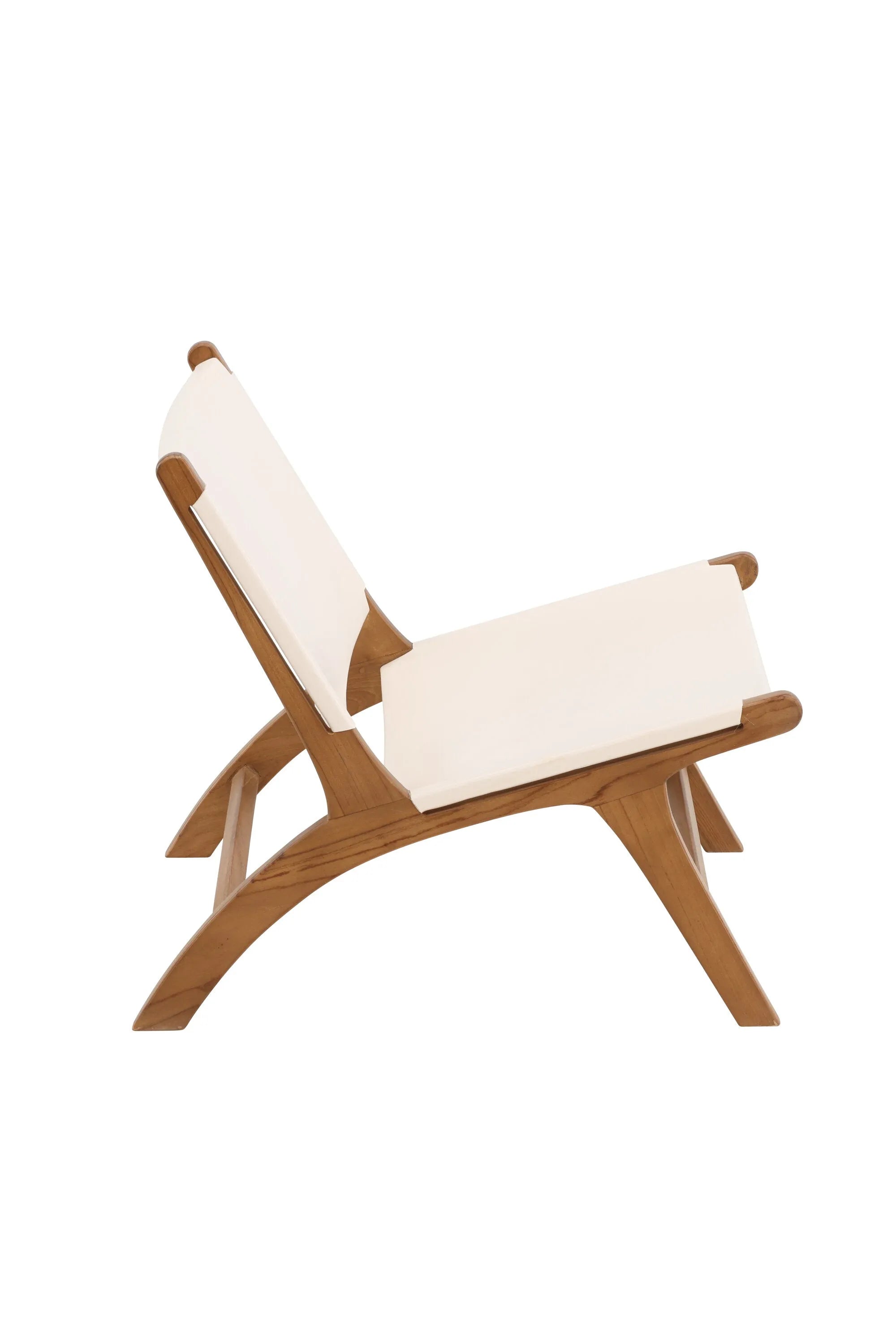 Rike Lounge Chair   in Teak / Cream PU Leather präsentiert im Onlineshop von KAQTU Design AG. Sessel ist von Vind