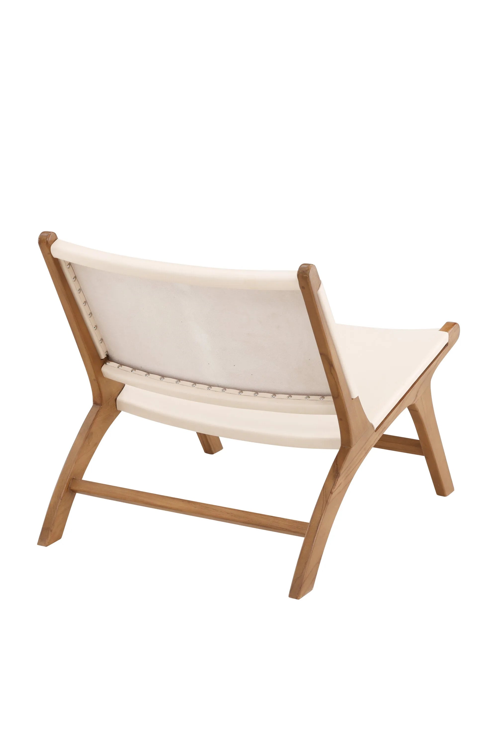 Rike Lounge Chair   in Teak / Cream PU Leather präsentiert im Onlineshop von KAQTU Design AG. Sessel ist von Vind