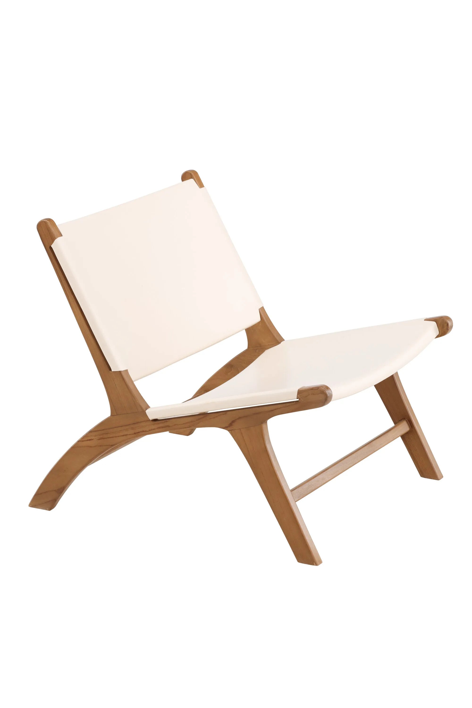 Rike Lounge Chair   in Teak / Cream PU Leather präsentiert im Onlineshop von KAQTU Design AG. Sessel ist von Vind