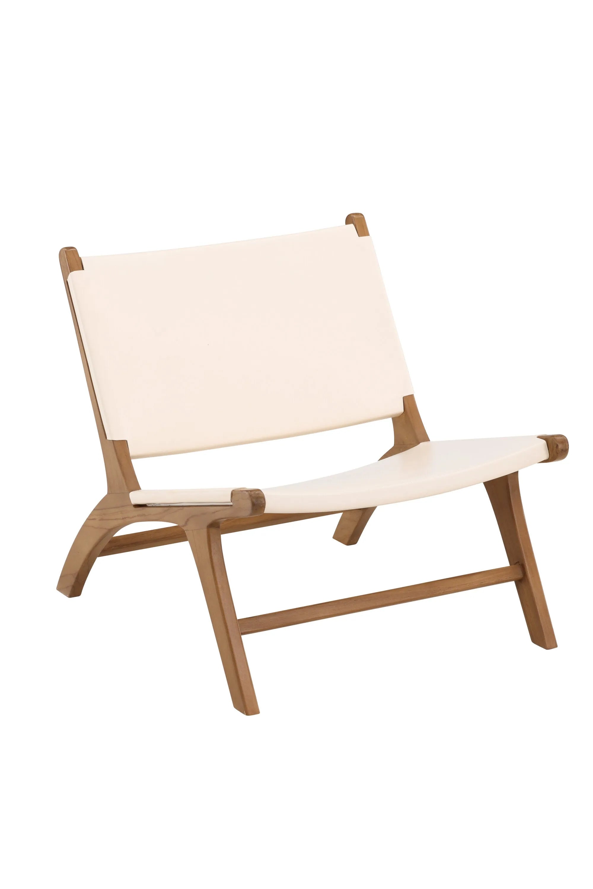 Rike Lounge Chair   in Teak / Cream PU Leather präsentiert im Onlineshop von KAQTU Design AG. Sessel ist von Vind