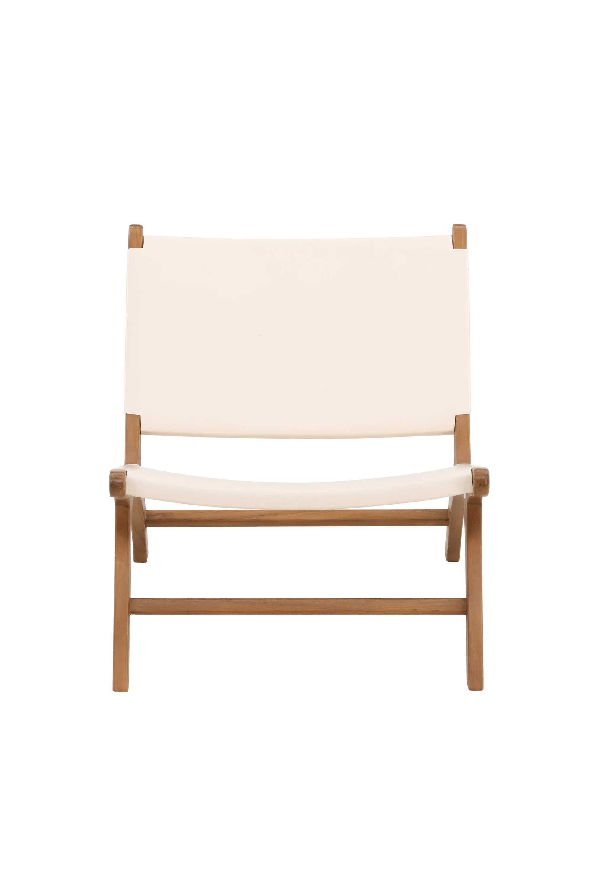 Rike Lounge Chair   in Teak / Cream PU Leather präsentiert im Onlineshop von KAQTU Design AG. Sessel ist von Vind