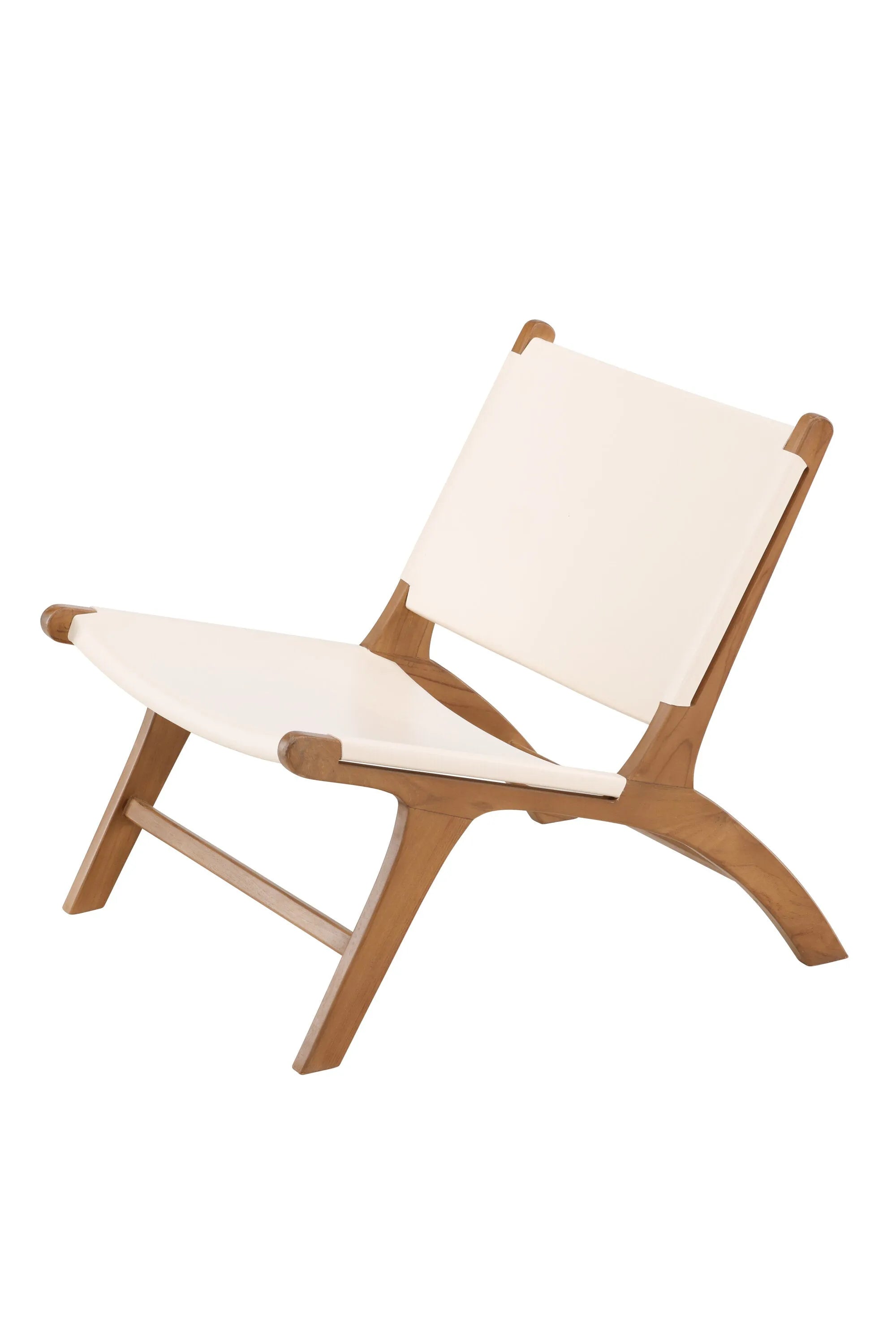 Rike Lounge Chair   in Teak / Cream PU Leather präsentiert im Onlineshop von KAQTU Design AG. Sessel ist von Vind