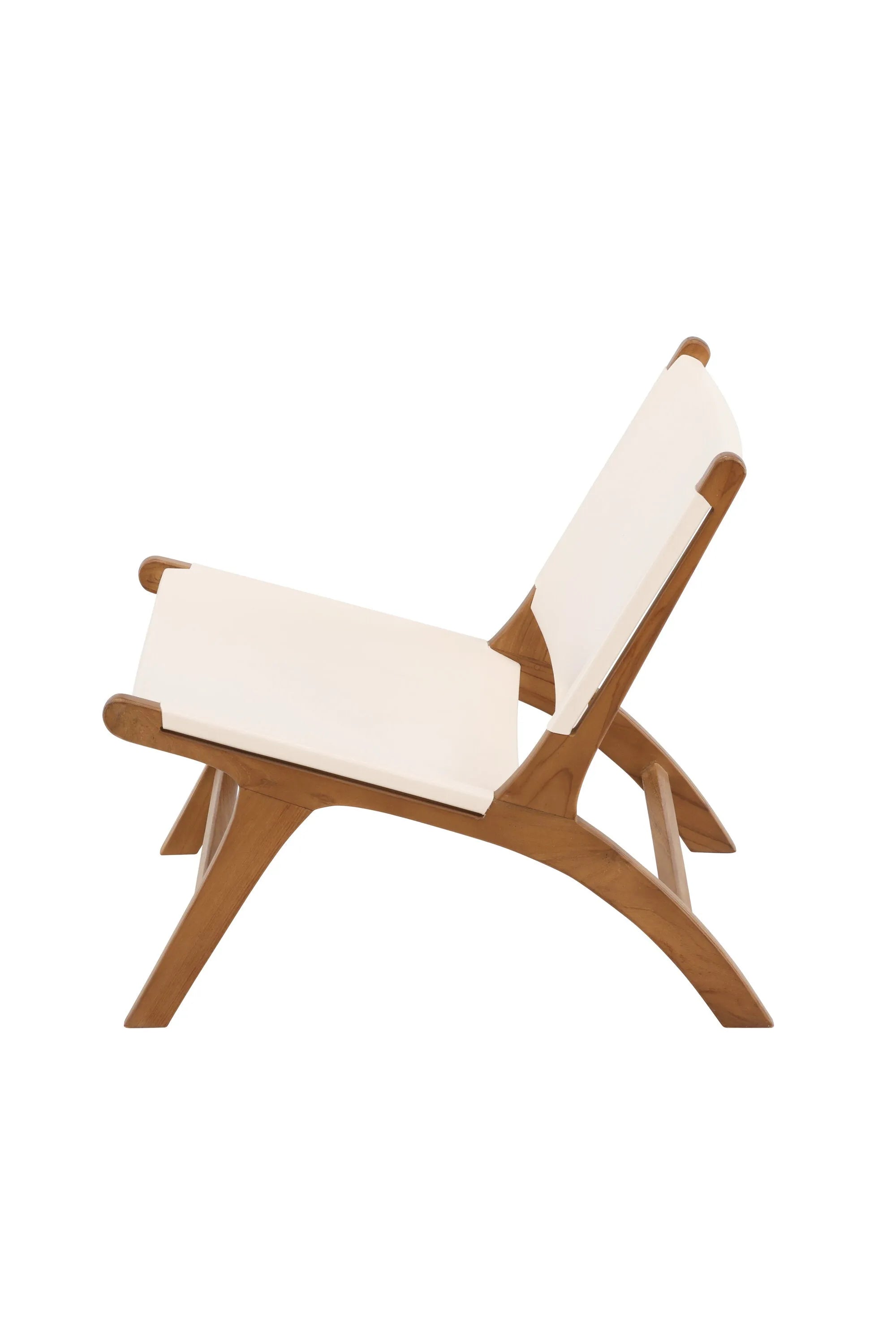 Rike Lounge Chair   in Teak / Cream PU Leather präsentiert im Onlineshop von KAQTU Design AG. Sessel ist von Vind