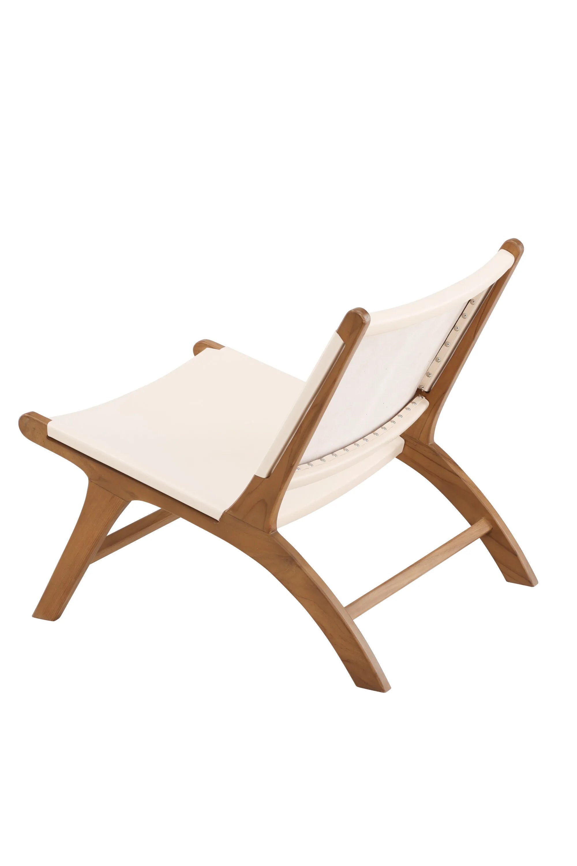 Rike Lounge Chair   in Teak / Cream PU Leather präsentiert im Onlineshop von KAQTU Design AG. Sessel ist von Vind