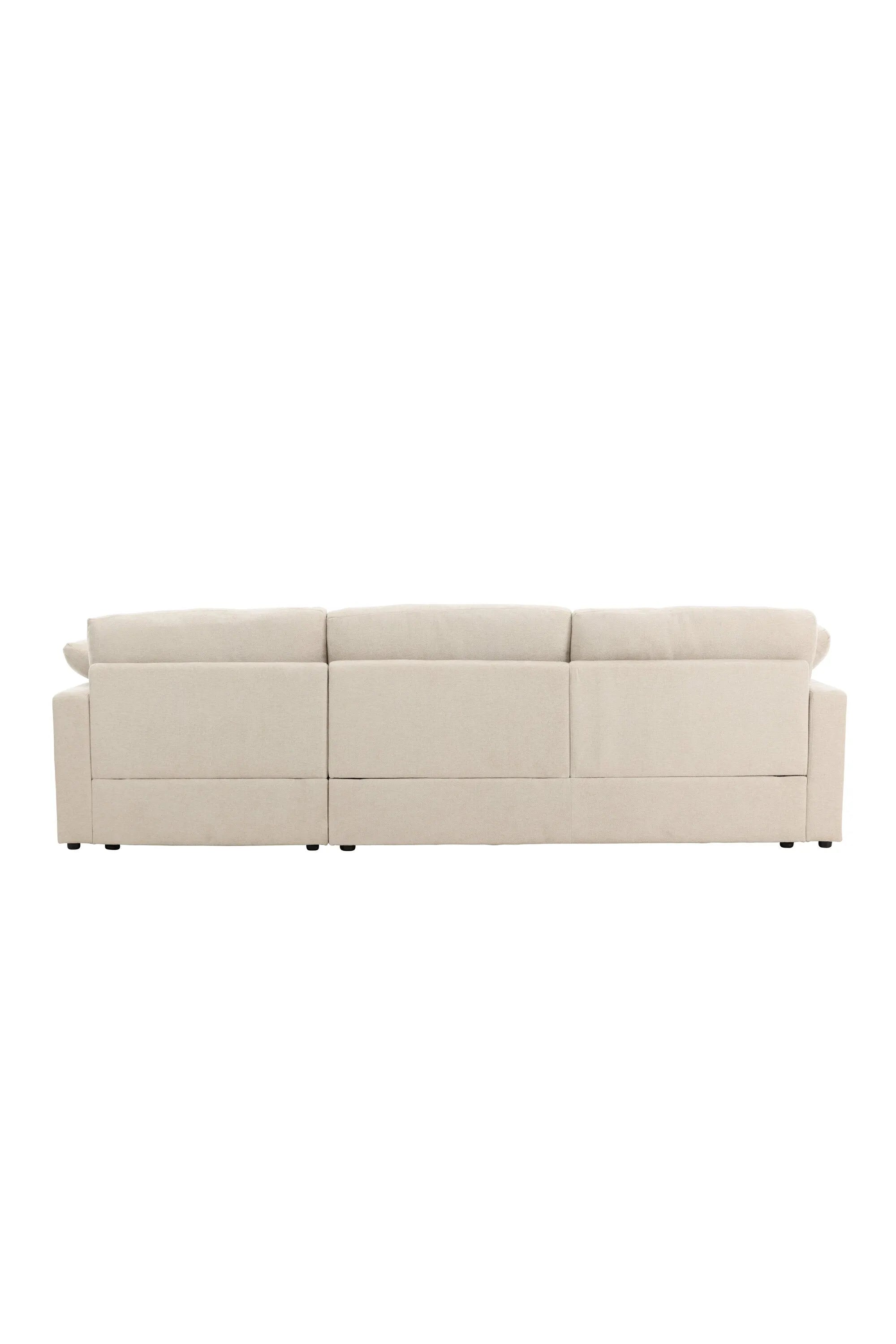 Elegantes Amalfi Ecksofa: Modernes Design, langlebiges Eukalyptus-Holz, pflegeleichter Bezug, hoher Komfort.