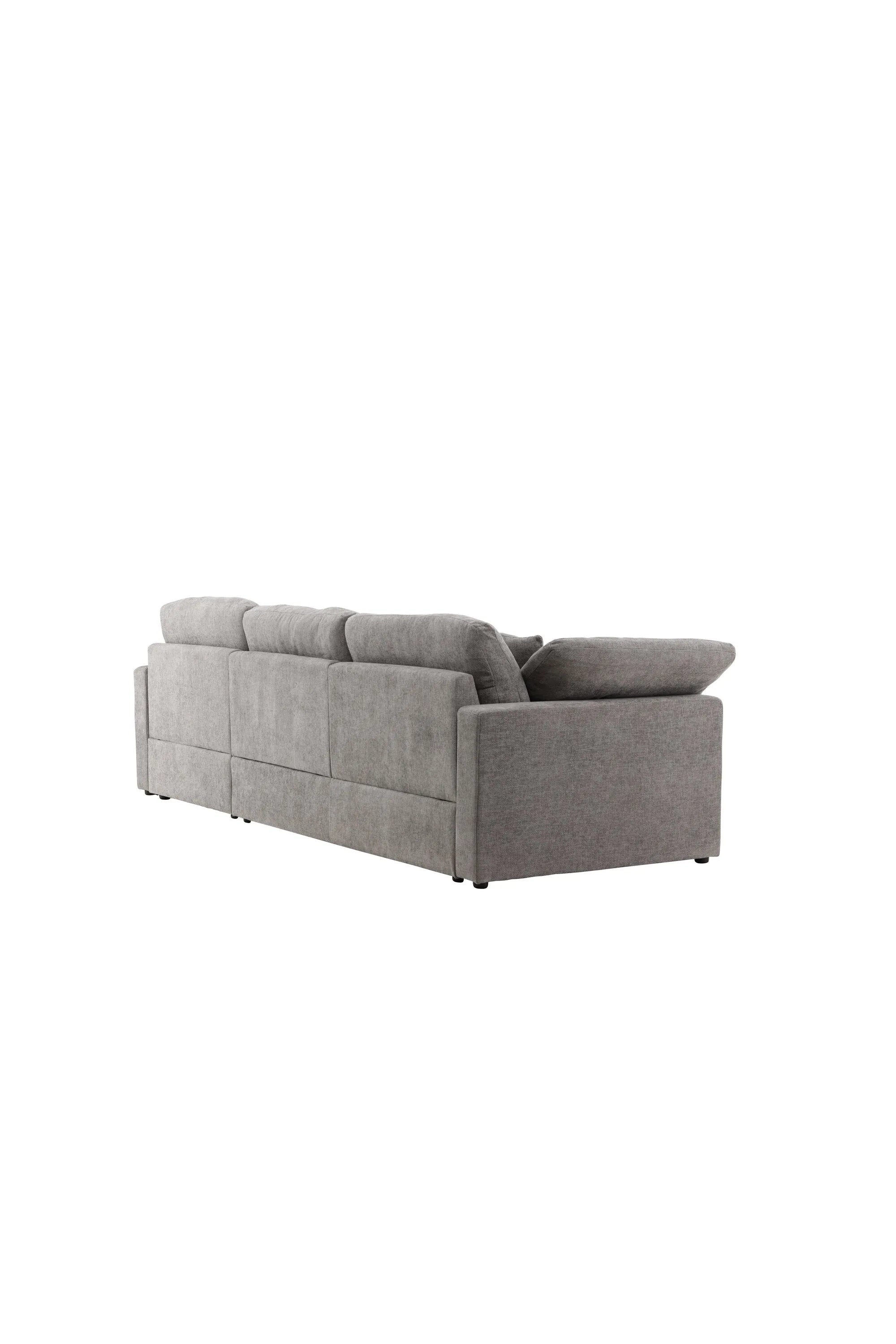 Elegantes Amalfi Ecksofa: Modernes Design, langlebiges Eukalyptus-Holz, pflegeleichter Bezug, hoher Komfort.