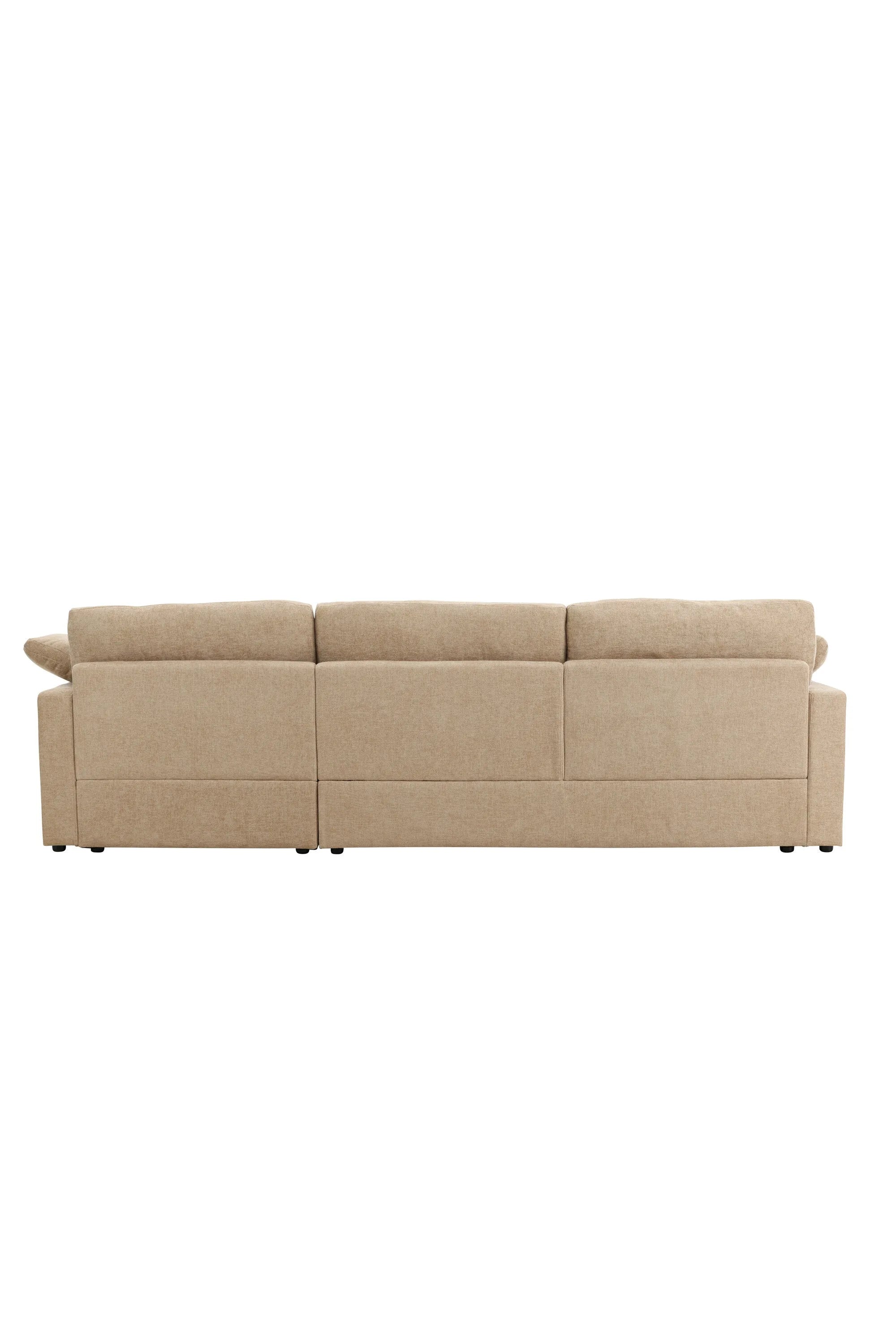 Elegantes Amalfi Ecksofa: Modernes Design, langlebiges Eukalyptus-Holz, pflegeleichter Bezug, hoher Komfort.