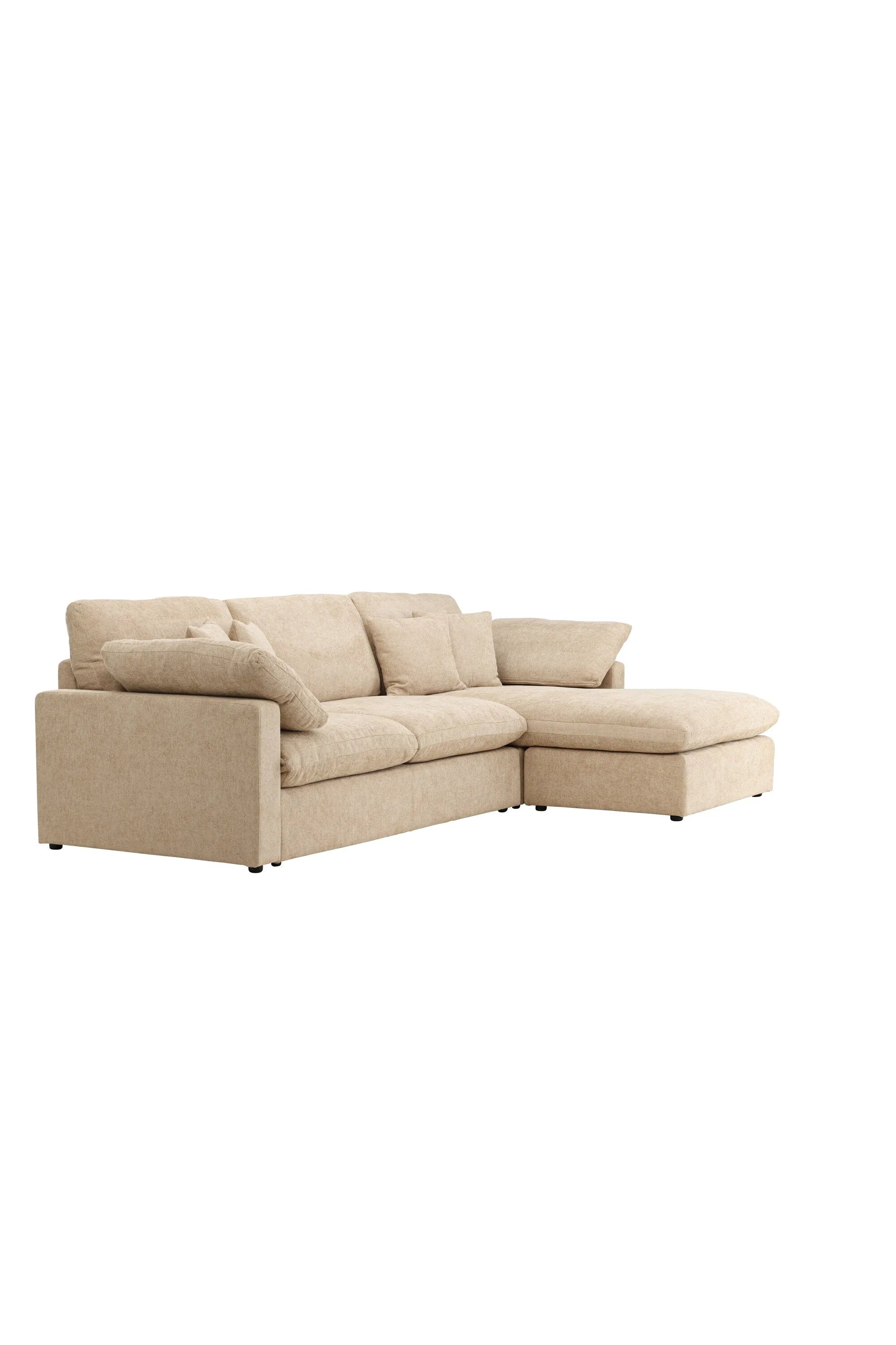 Elegantes Amalfi Ecksofa von Vind: modernes Design, Eukalyptus-Holz, pflegeleichter Bezug, hoher Komfort, vielseitig einsetzbar.