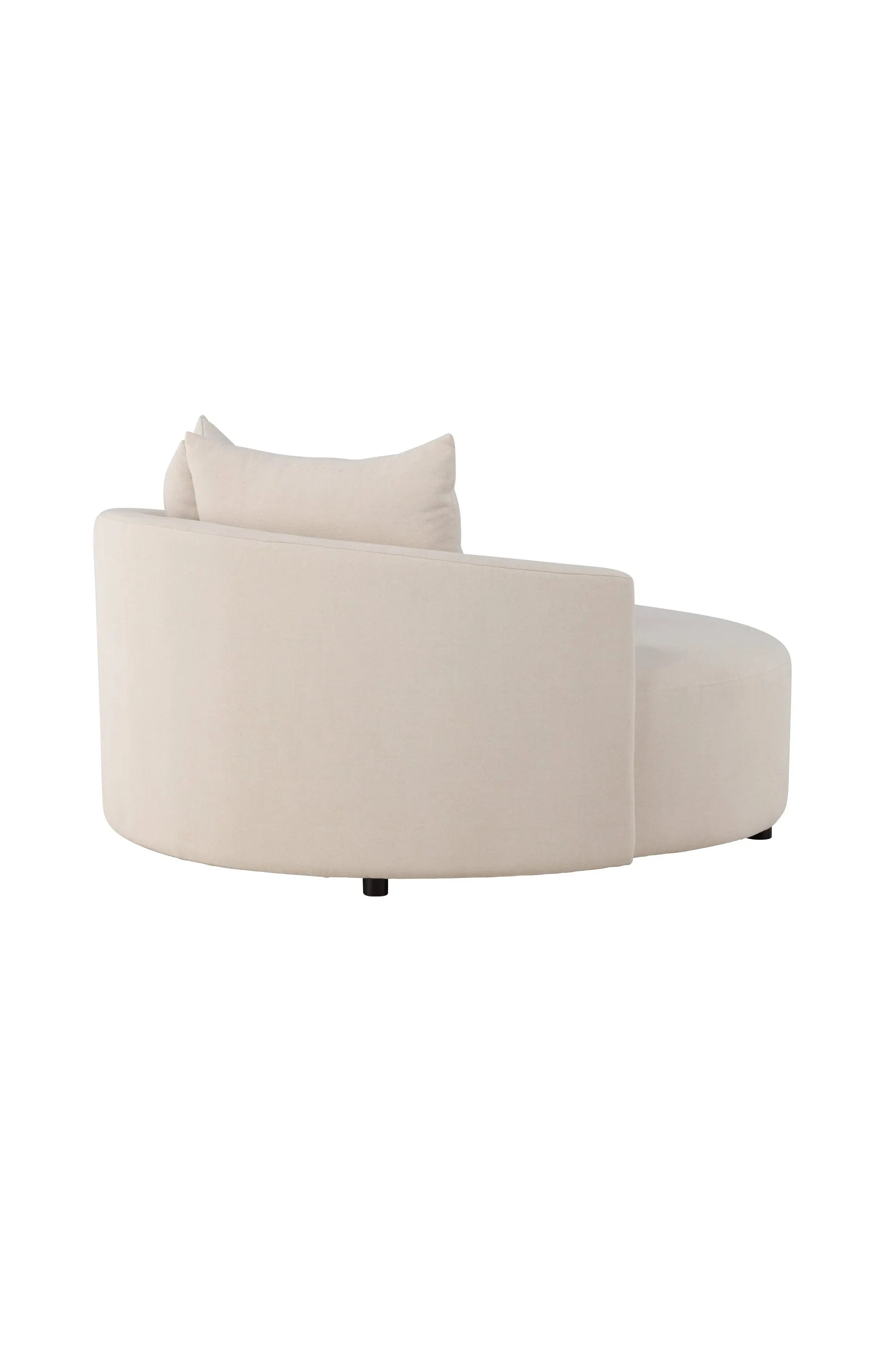 Das Kelso-Sofa vereint stilvolles Design und Komfort in einem eleganten, beigen Polyester Linen-Bezug.