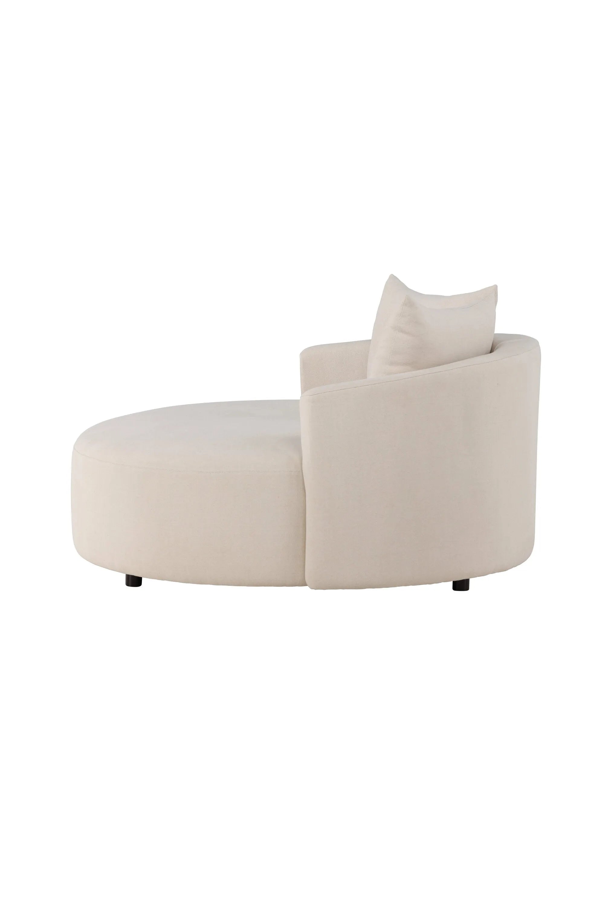 Das Kelso-Sofa vereint stilvolles Design und Komfort in einem eleganten, beigen Polyester Linen-Bezug.