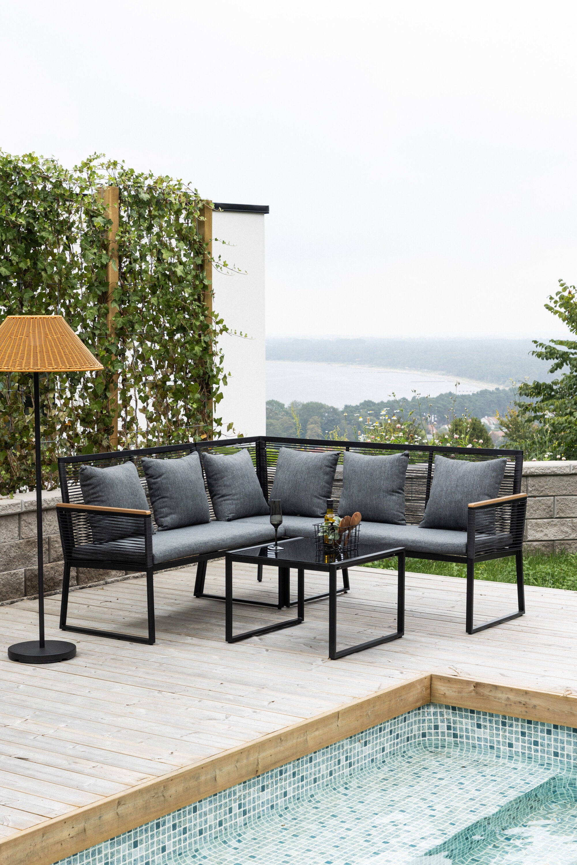 Dallas Lounge Set in Natur/Beige/Grau/Natur präsentiert im Onlineshop von KAQTU Design AG. Loungeset ist von Venture Home