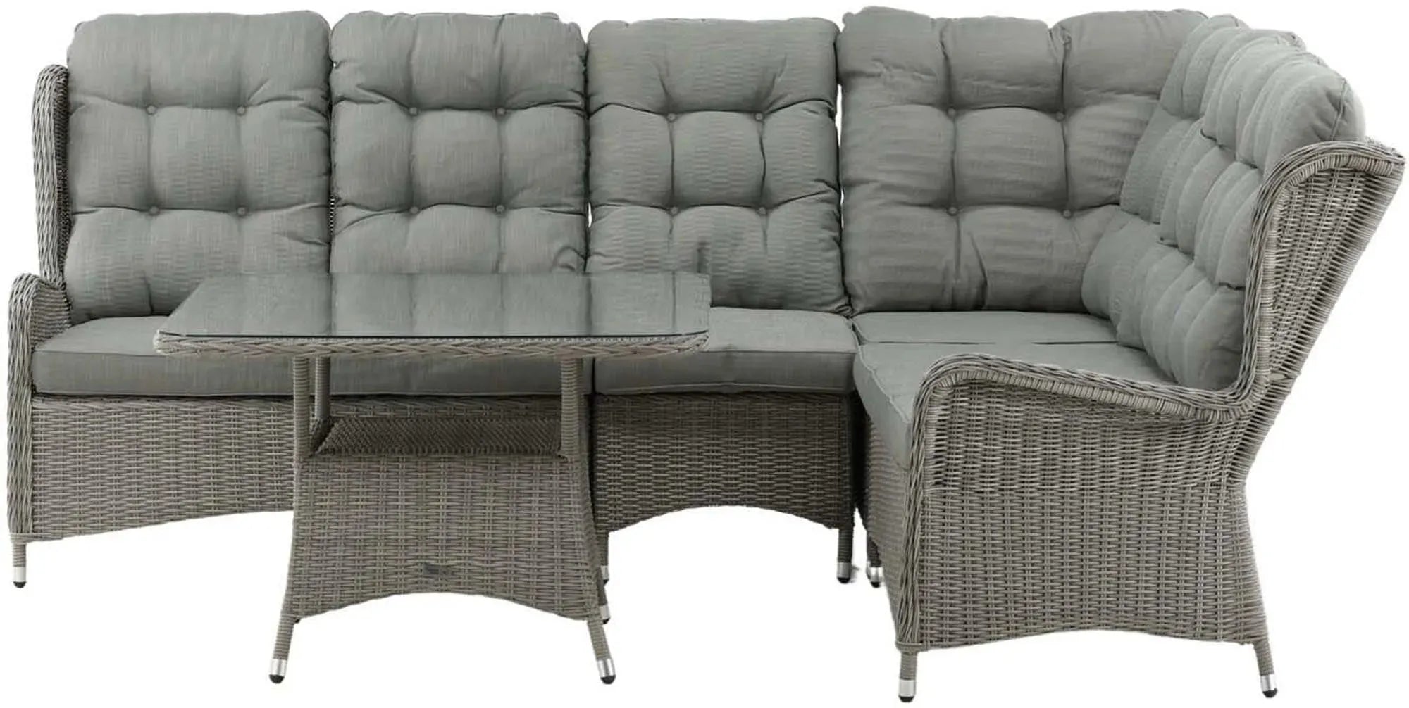 Washington Ecksofa Outdoorset 100cm in Grau präsentiert im Onlineshop von KAQTU Design AG. Loungeset ist von Venture Home