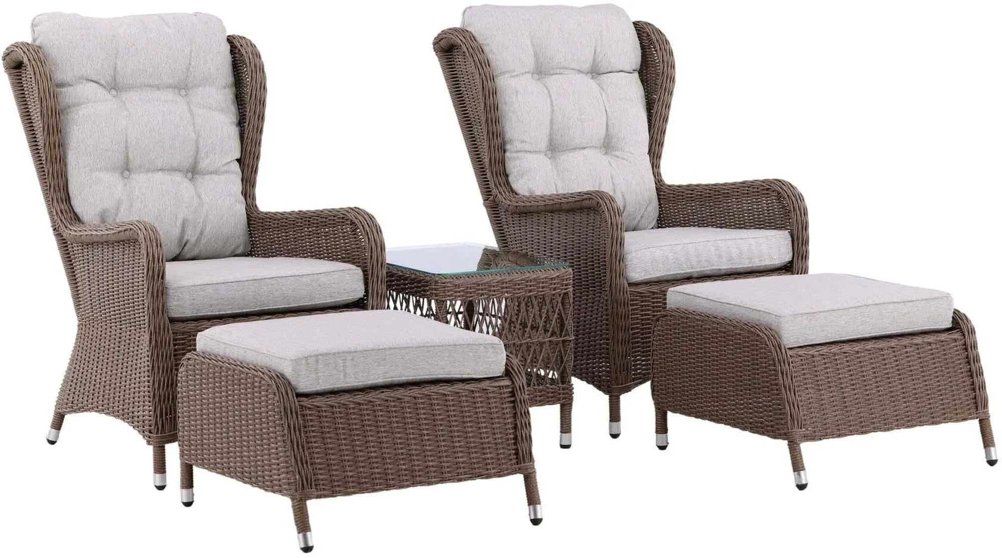 Washington Lounge Outdoorset 52cm in Grau präsentiert im Onlineshop von KAQTU Design AG. Loungeset ist von Venture Home