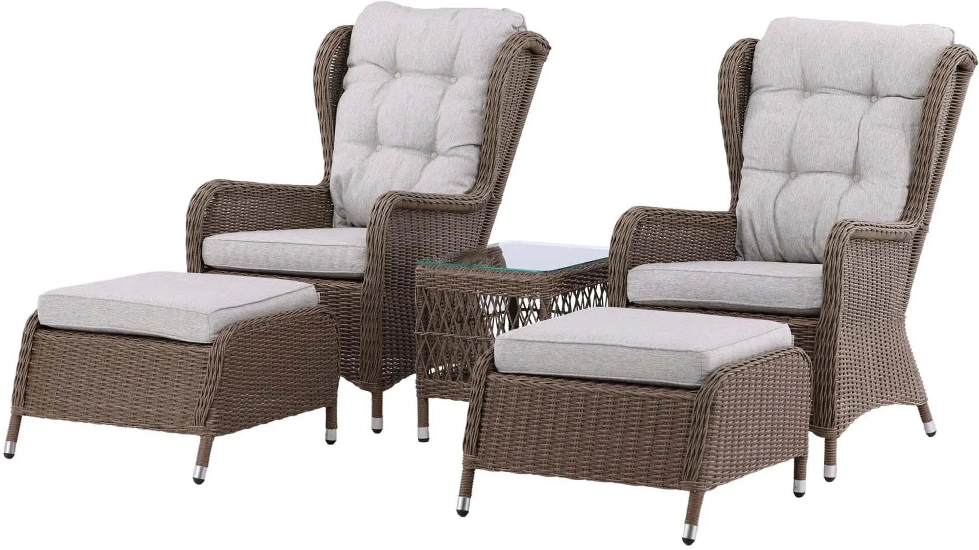 Washington Lounge Outdoorset 52cm in Grau präsentiert im Onlineshop von KAQTU Design AG. Loungeset ist von Venture Home