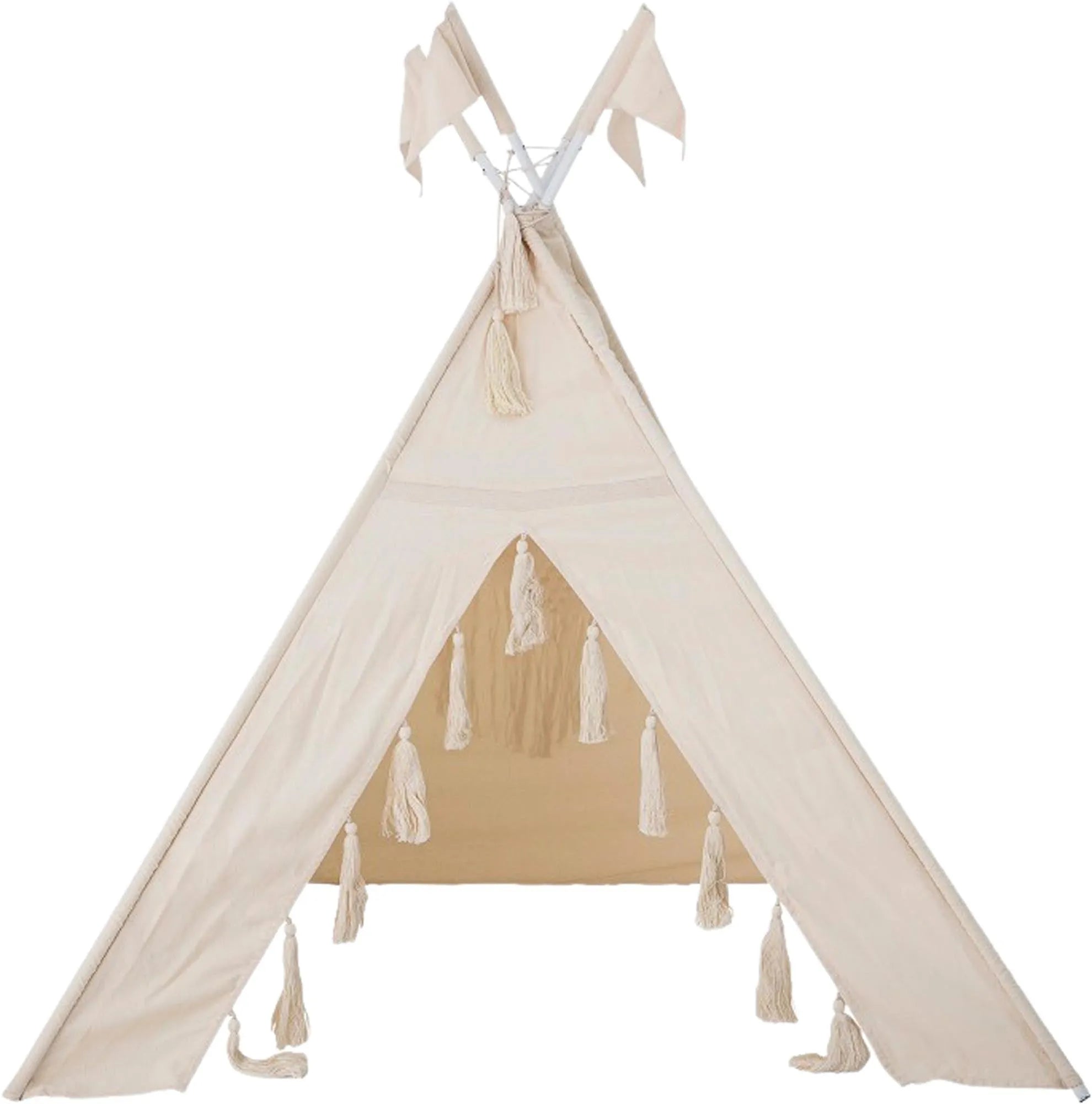 Fardin Kinder-Tipi: Natürliches Baumwoll-Canvas, sicher, stabil, fördert Fantasie, großzügiger Platz, Must-Have für Kinderzimmer.