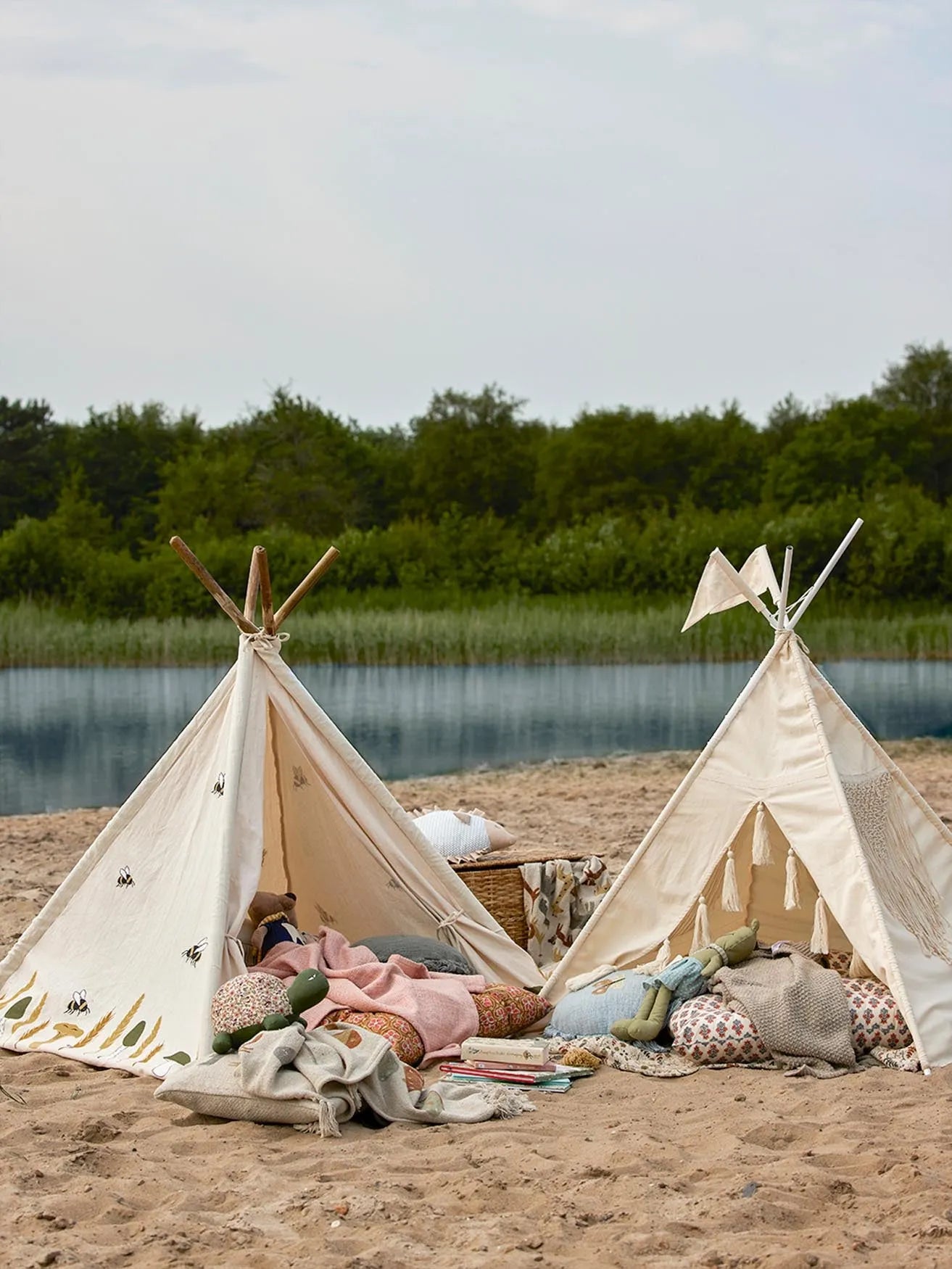 Fardin Kinder-Tipi, Natur, Baumwolle, Zelt Kids, KAQTU Design