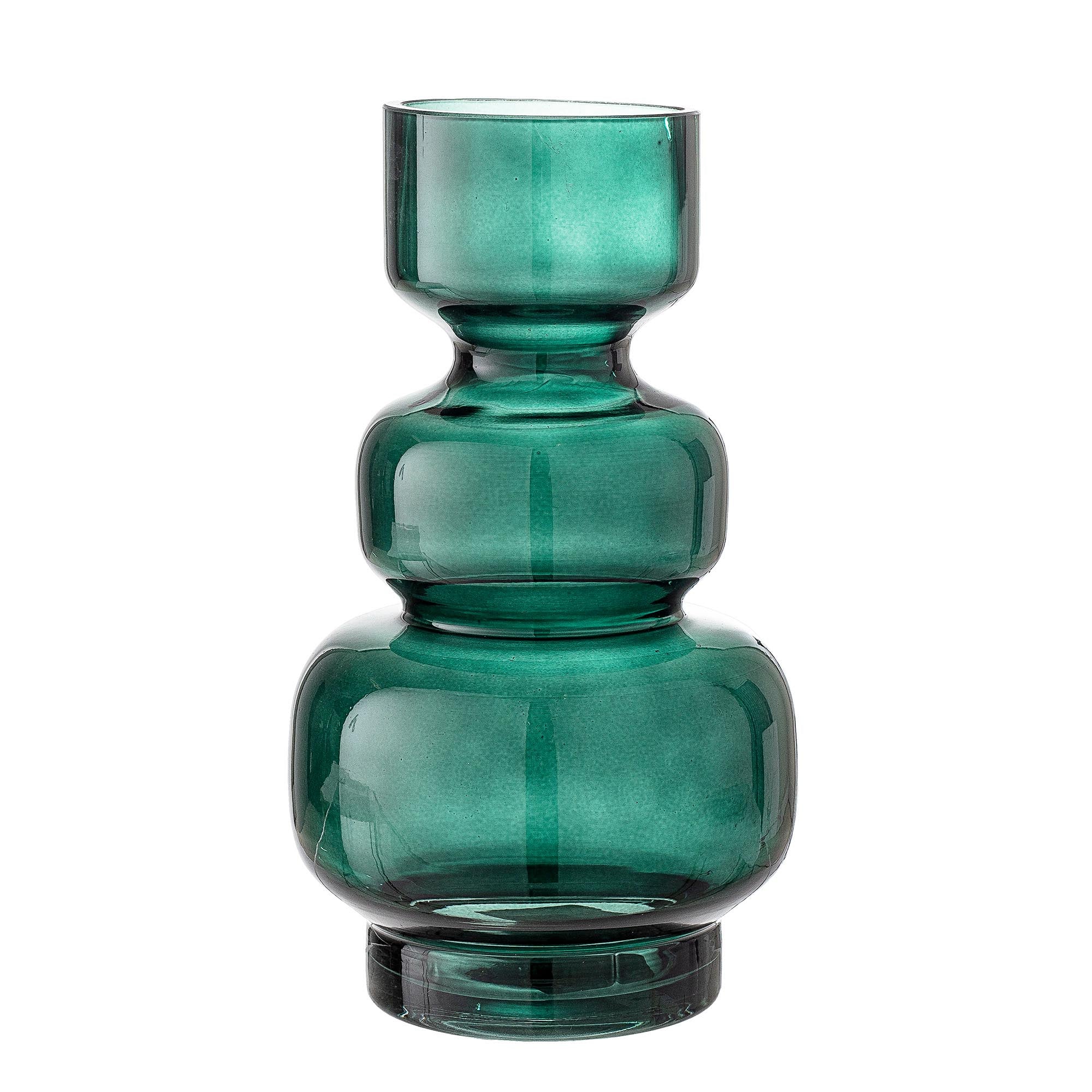 Johnson Vase, Grün, Glas in Green präsentiert im Onlineshop von KAQTU Design AG. Vase ist von Bloomingville